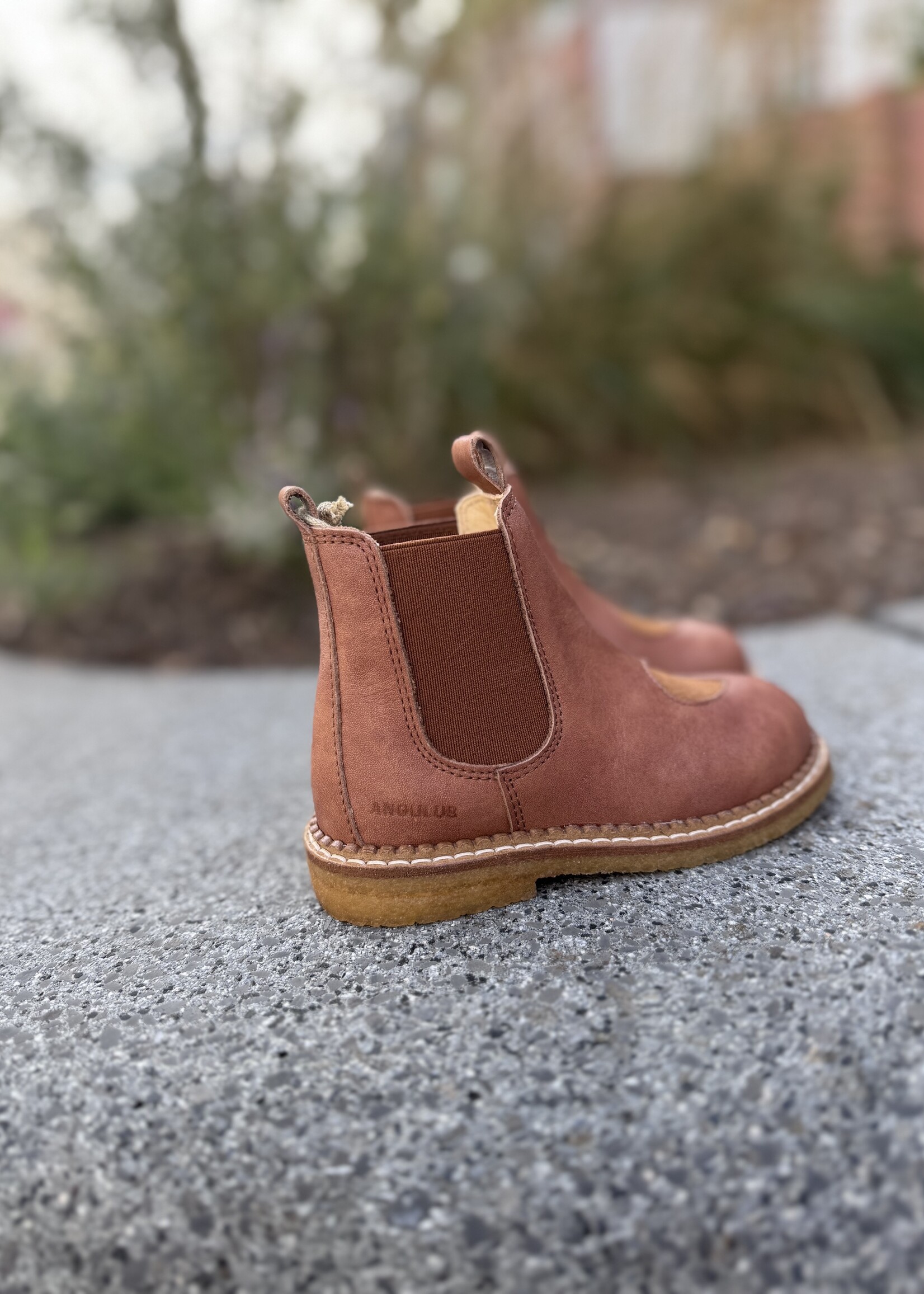 Angulus 6167-201 chelsea boot heart tan/cognac
