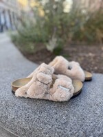 Birkenstock Arizona shearling sandcastle