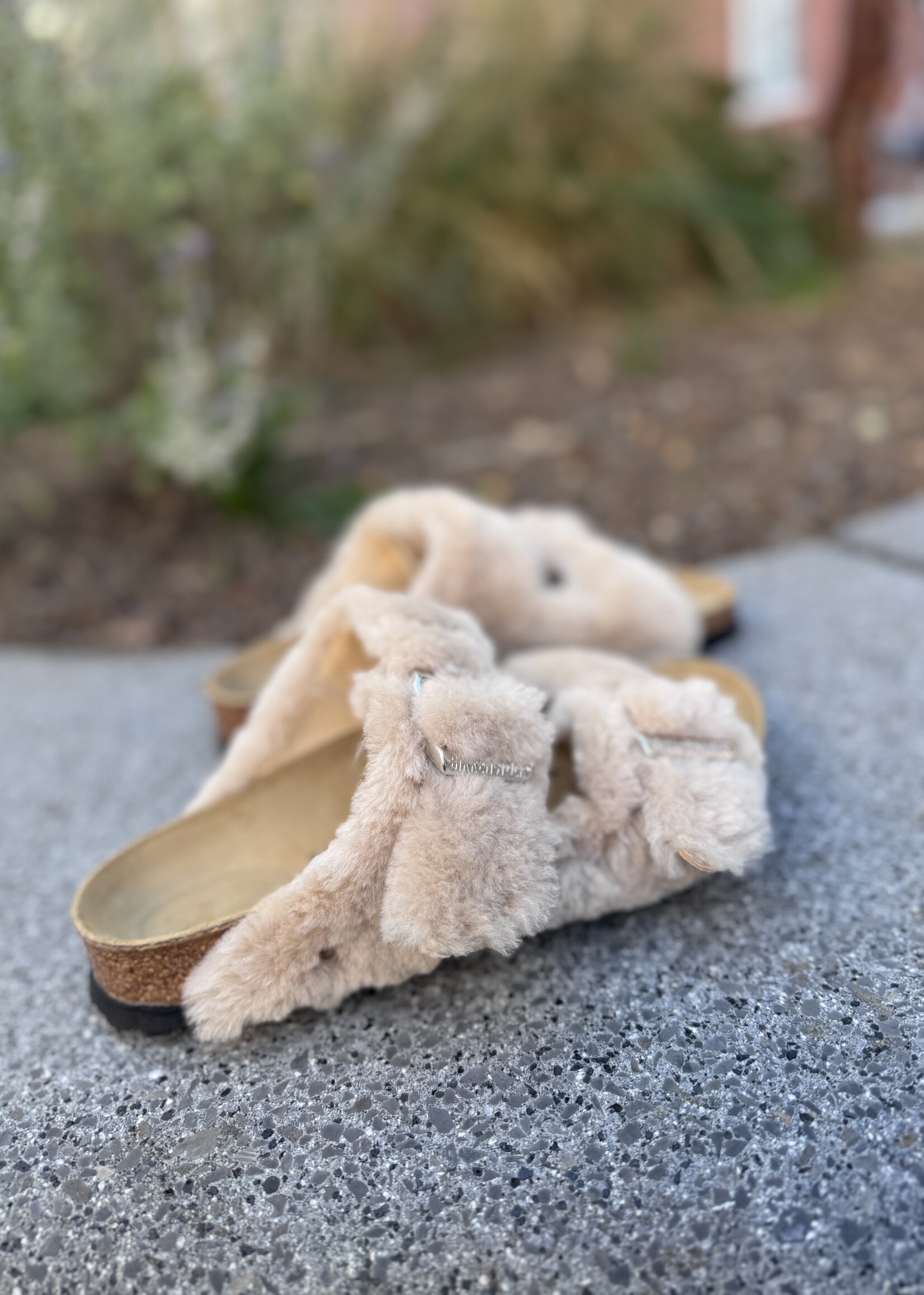 Birkenstock Arizona shearling sandcastle