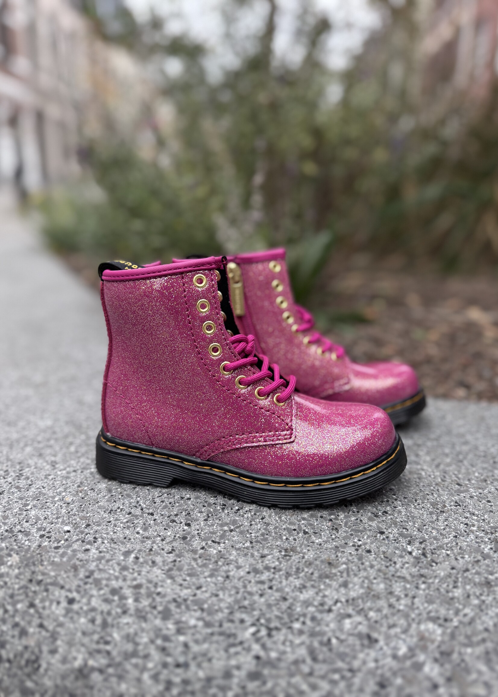 Dr Martens 1460 fuchsia + silver + gold