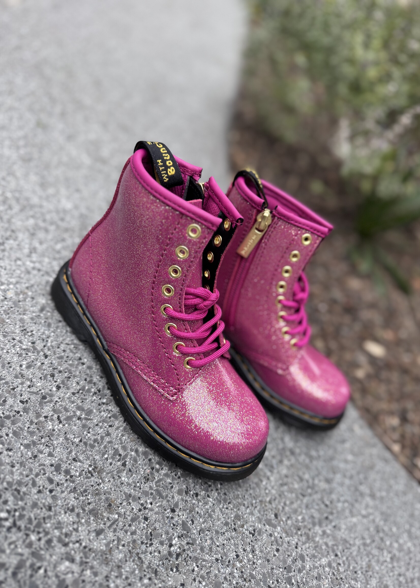 Dr Martens 1460 fuchsia + silver + gold