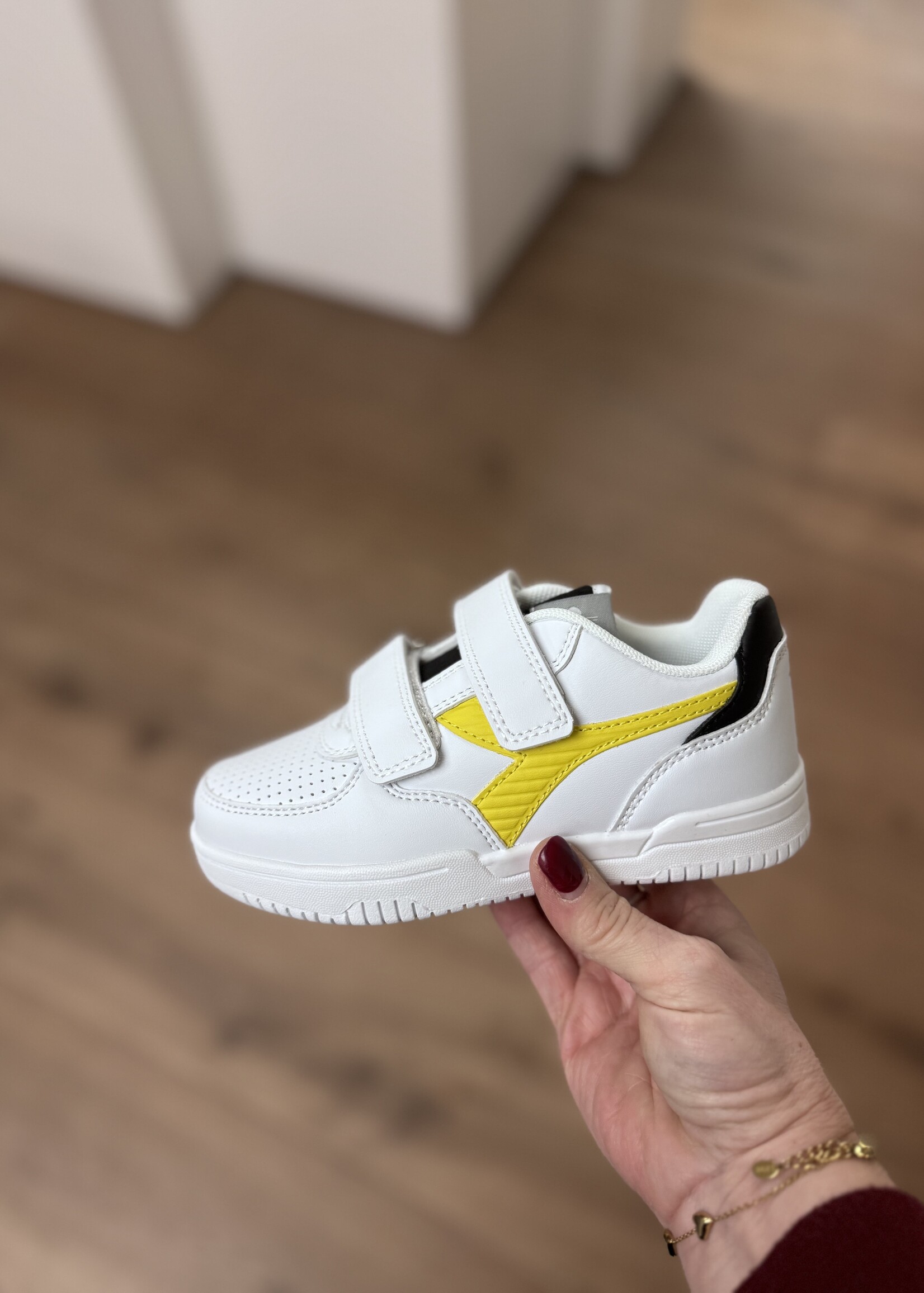 Diadora raptor low stripe white/yellow/black