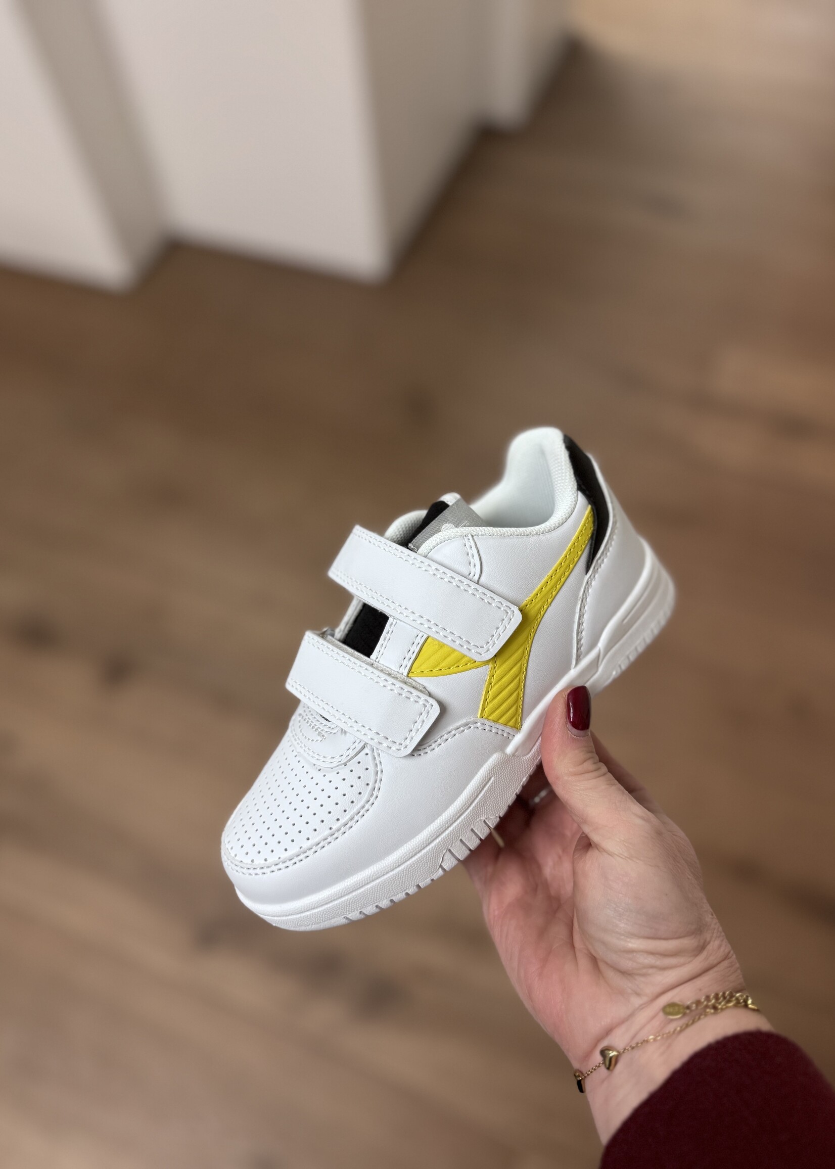 Diadora raptor low stripe white/yellow/black