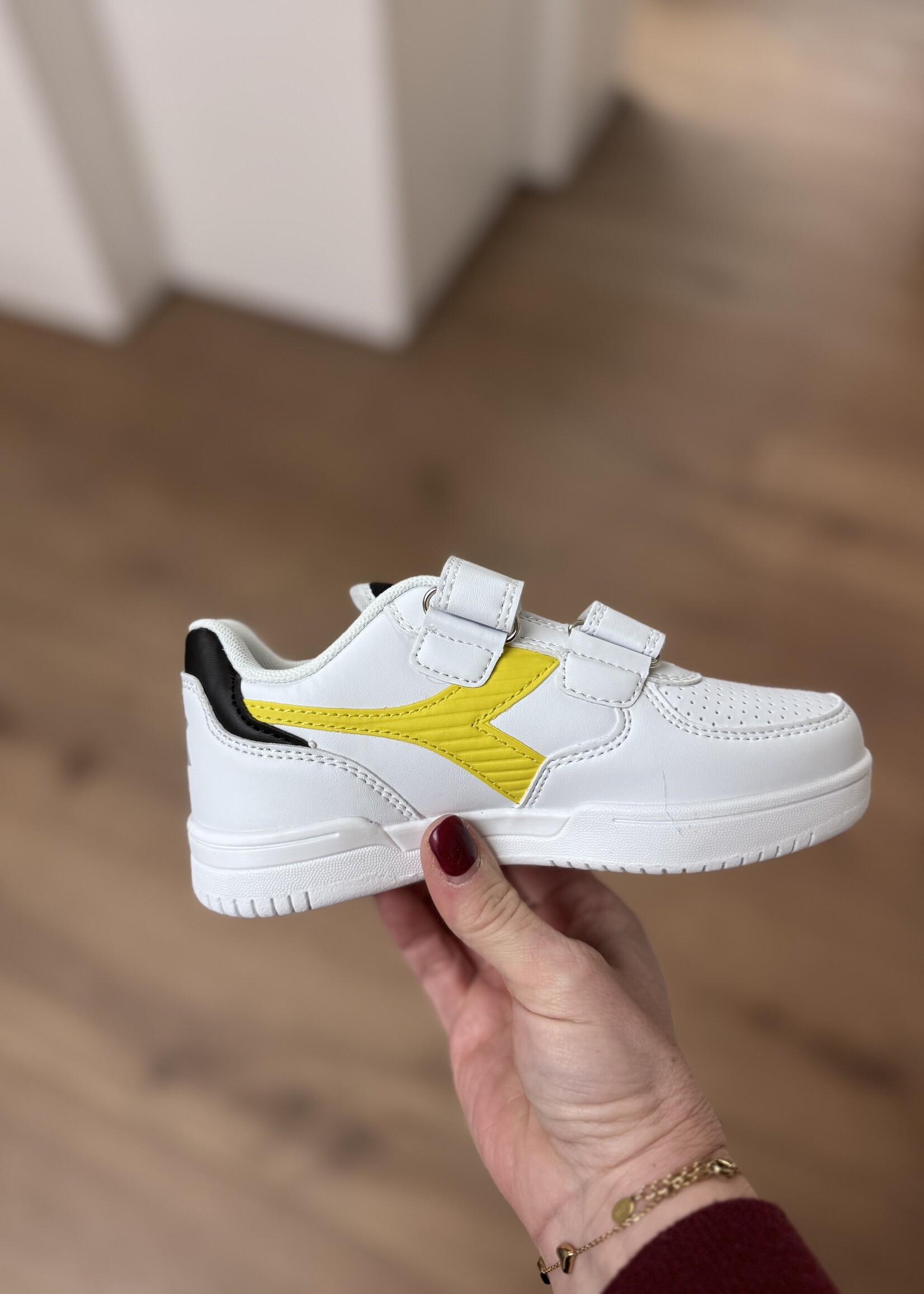 Diadora raptor low stripe white/yellow/black