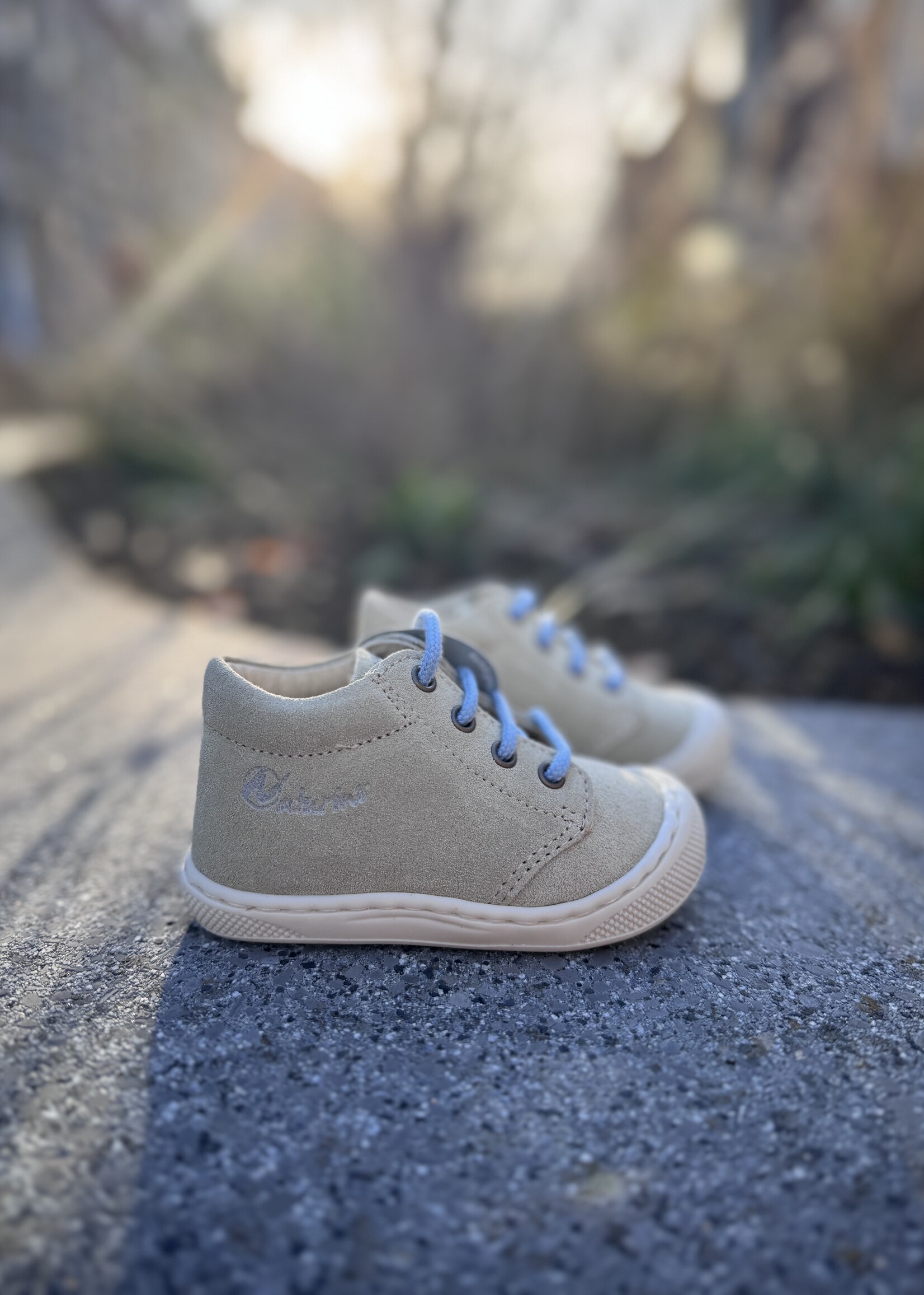 Naturino cocoon wide suede stone celeste