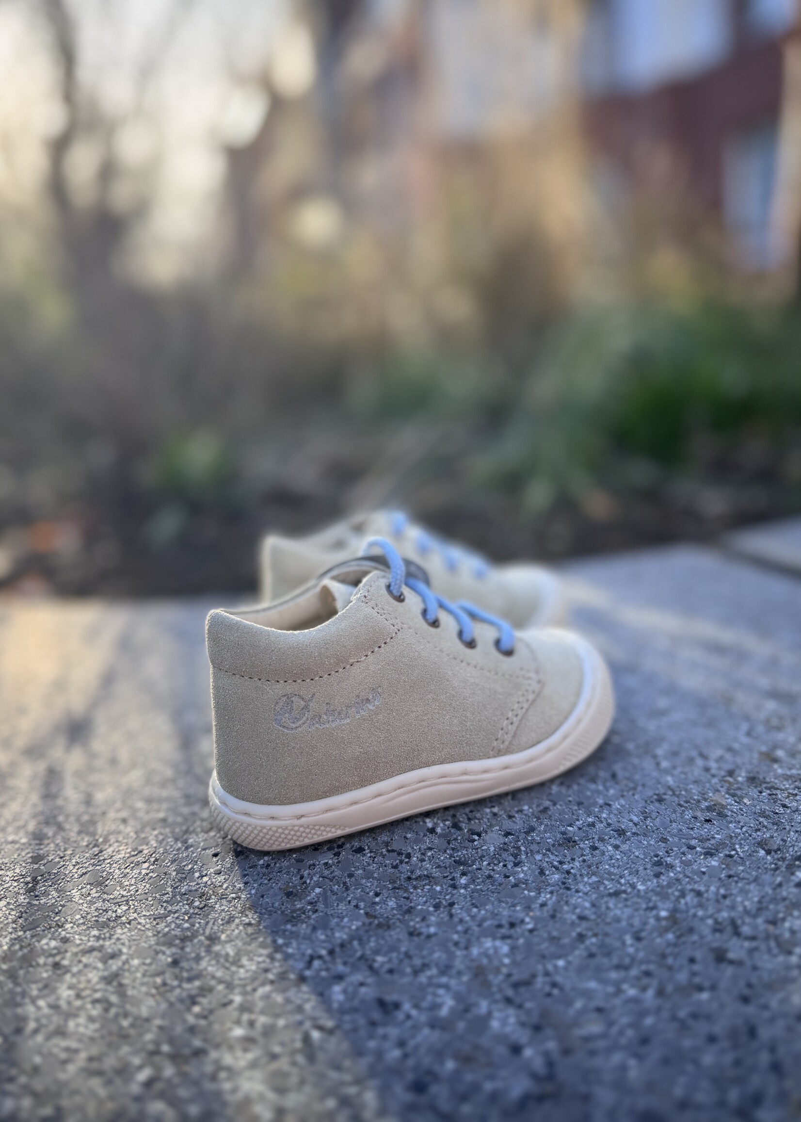 Naturino cocoon wide suede stone celeste