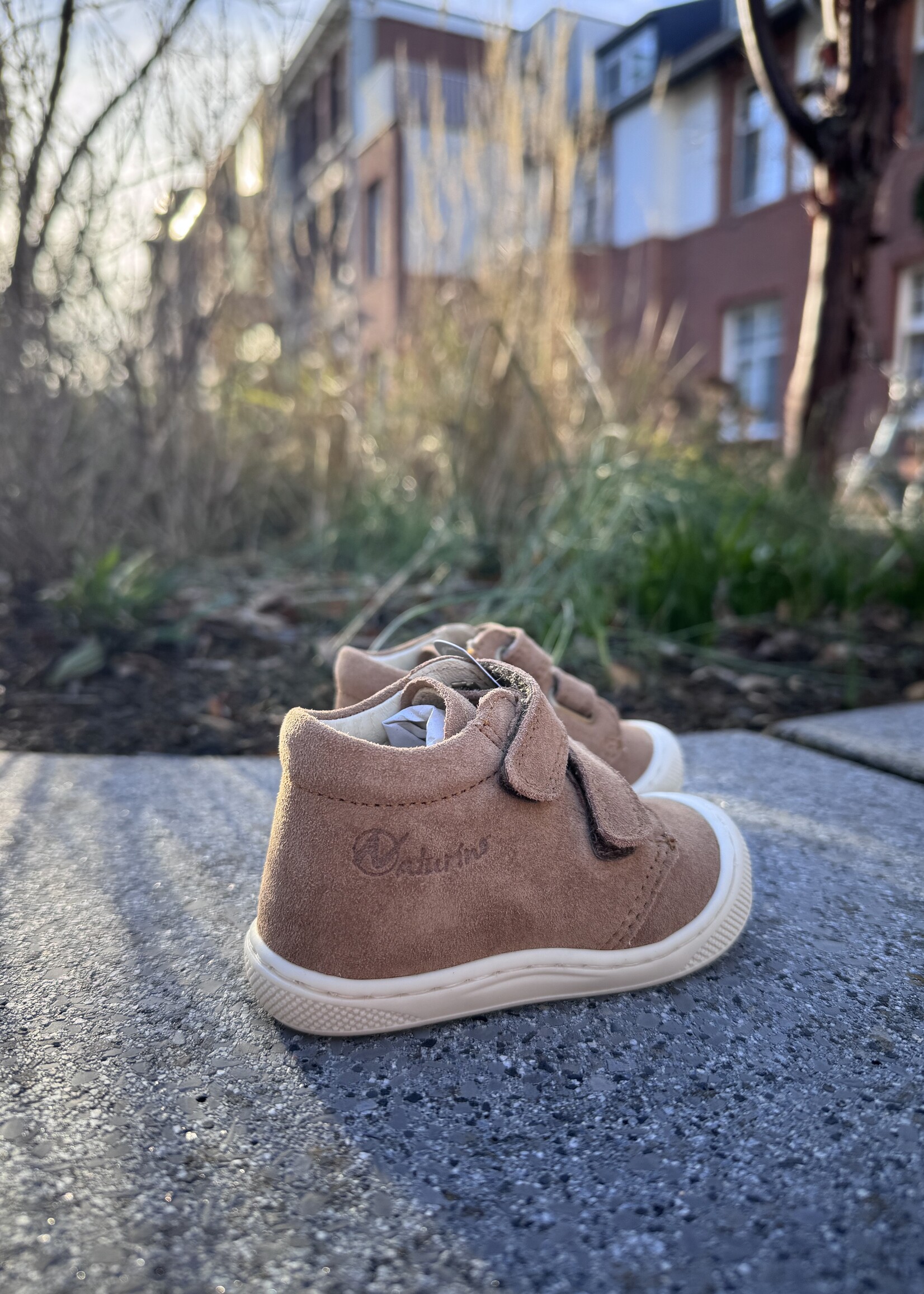 Naturino cocoon wide suede brown leaf