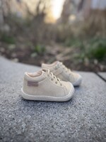 Naturino barefoot amur zip suede glitter platinum