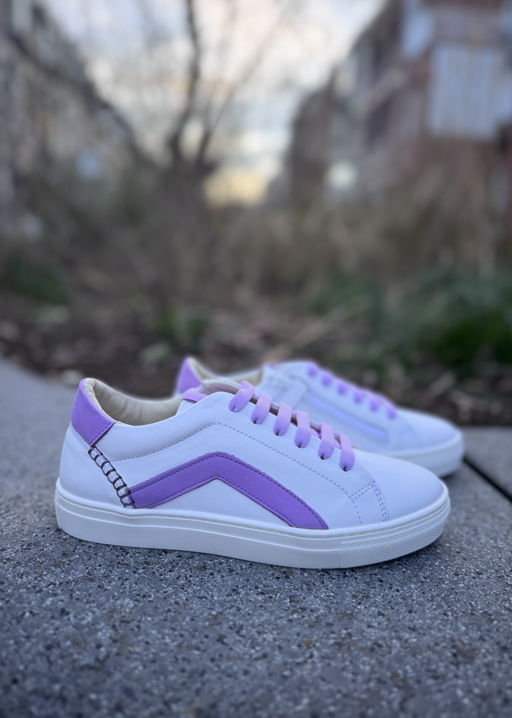 La Triboo 9494 sneaker wit lilla