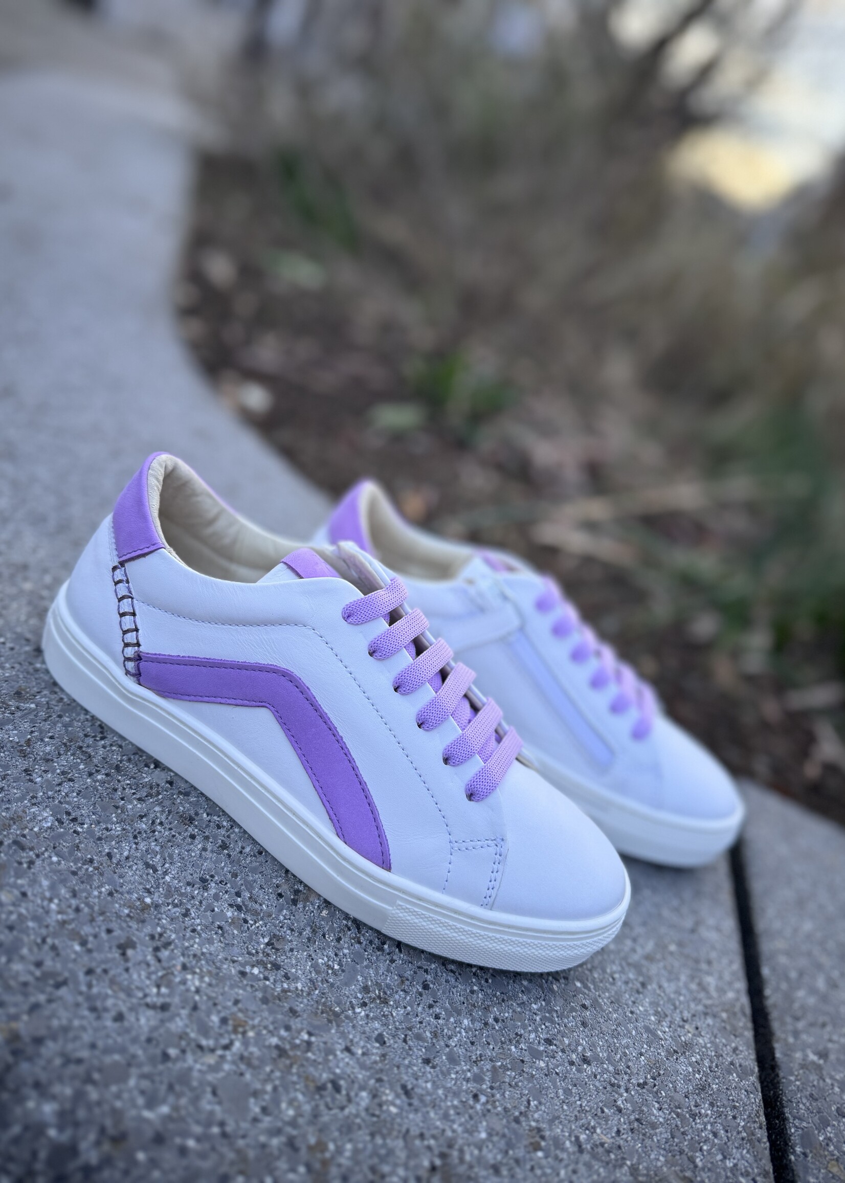 La Triboo 9494 sneaker wit lilla