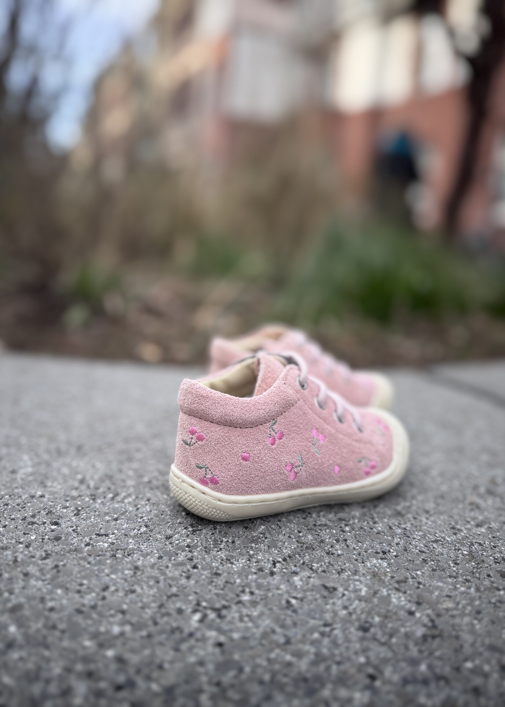 Naturino cocoon embr cherry suede pink