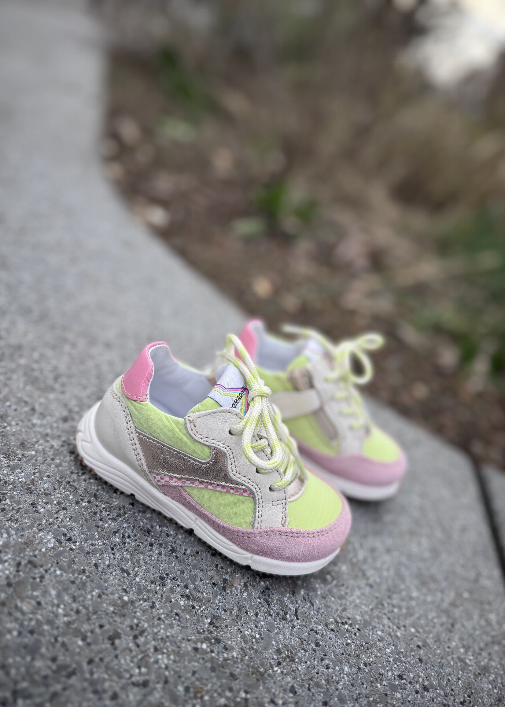 Romagnoli 8161 sneaker groen roze