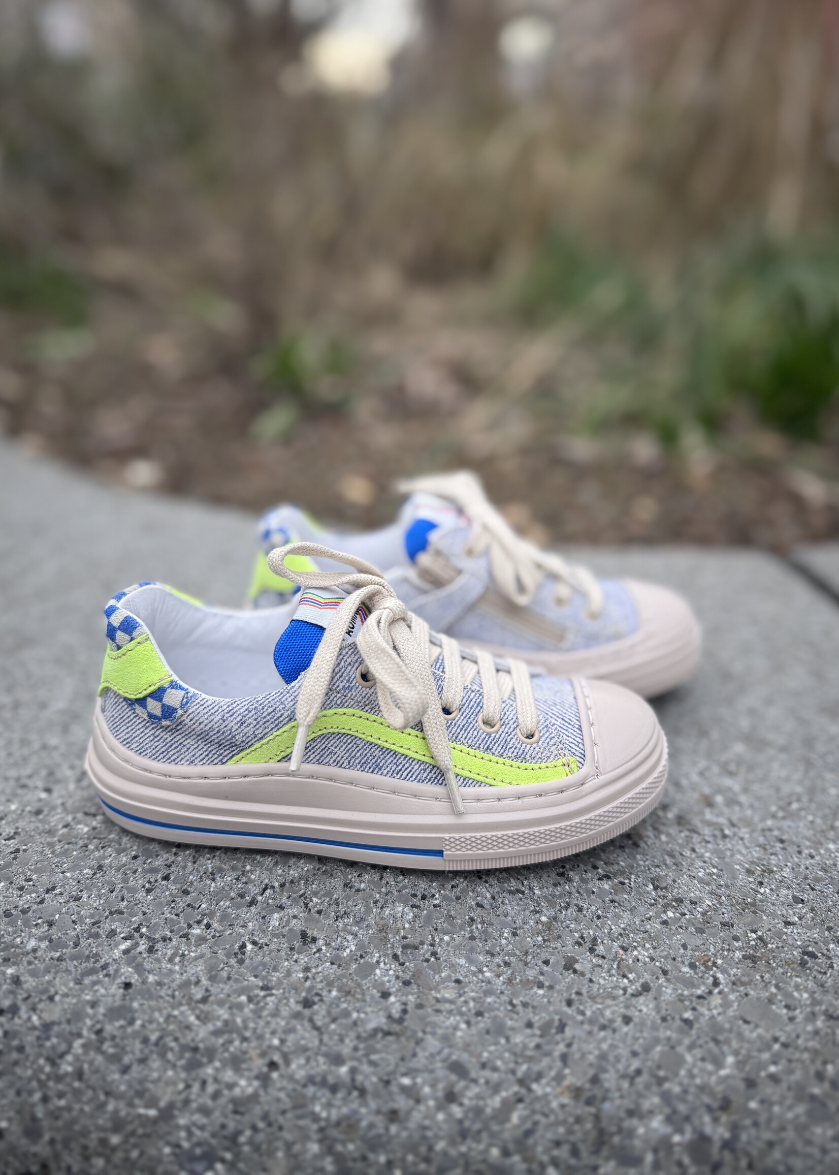 Romagnoli 8668R014 sneaker blauw geel