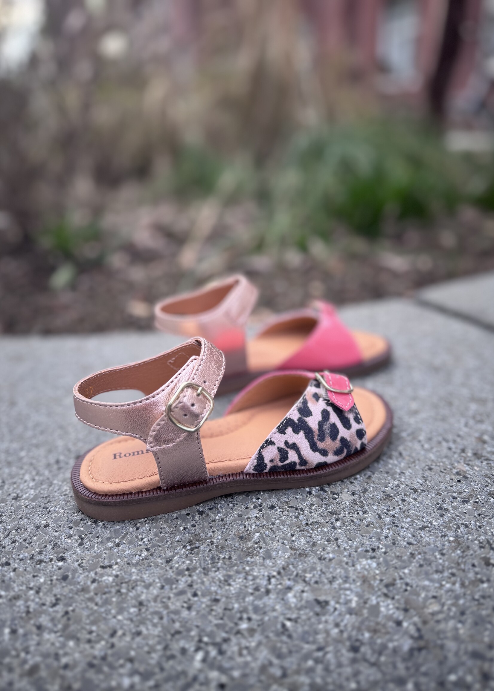 Romagnoli 8794 sandaal rose gold roze leopard