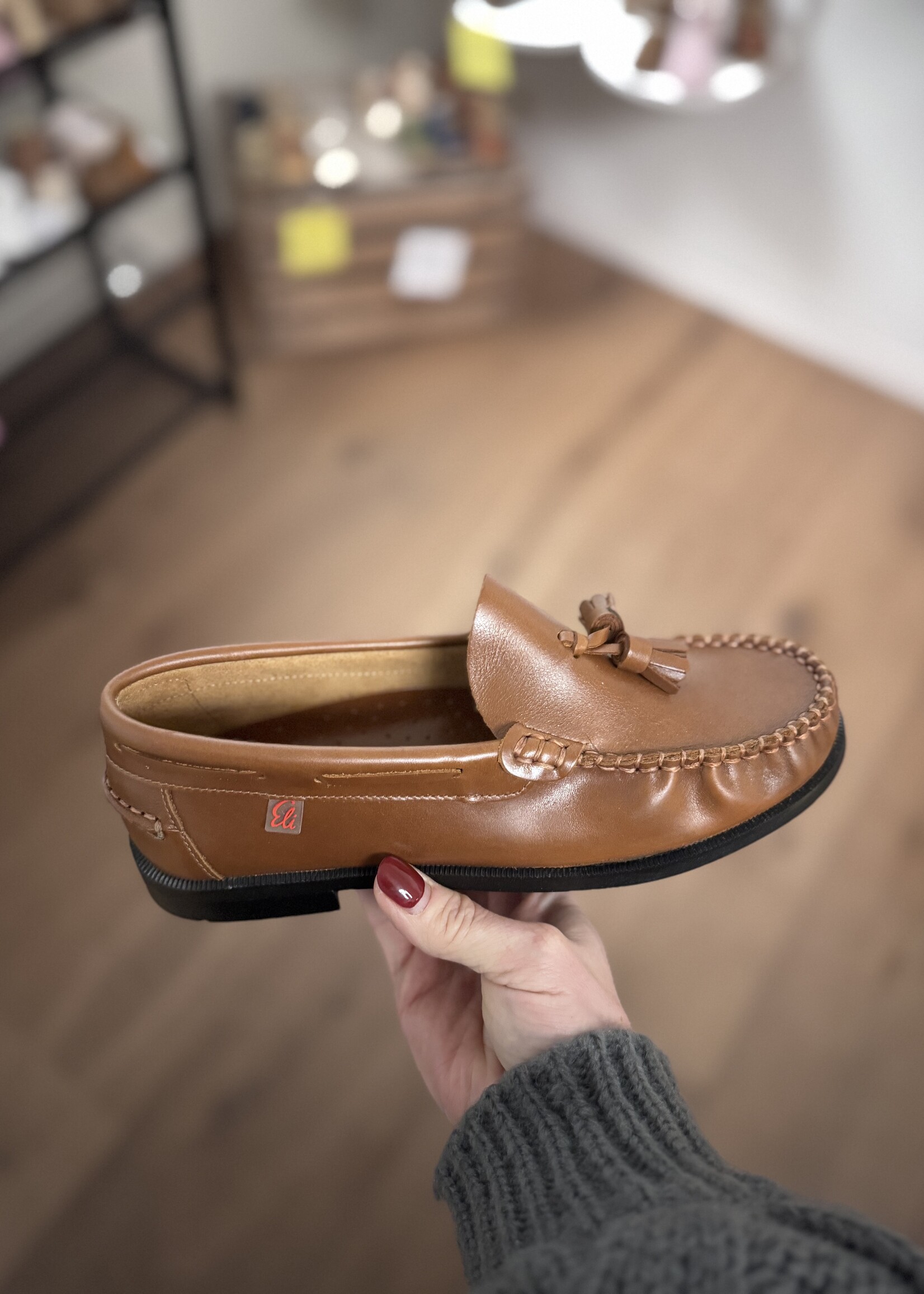 Eli 7723 mocassin cuero Tom negro