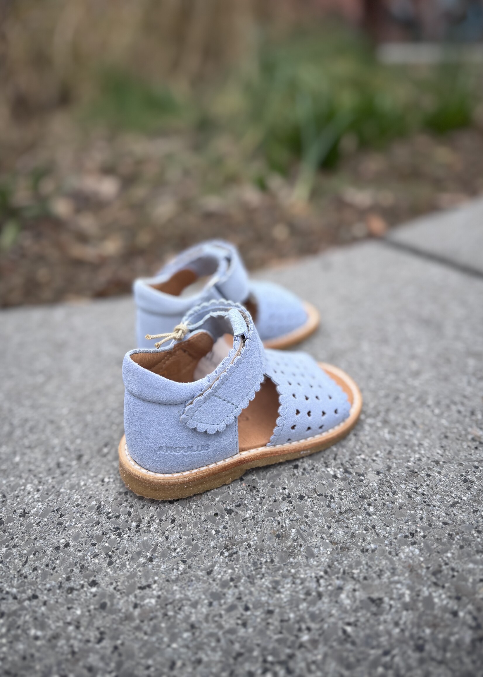 Angulus 0638-102 open toe sandal mini hearts sky blue