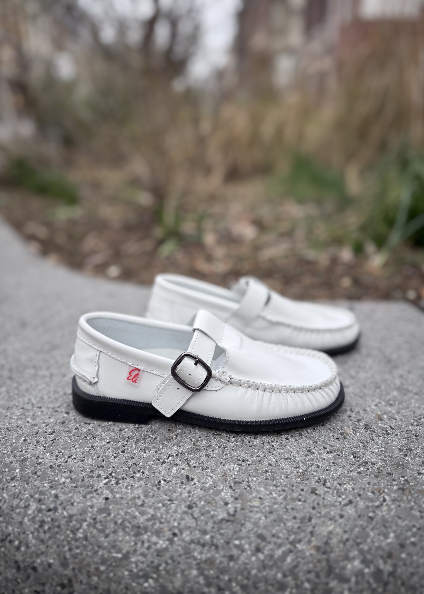 Eli 23500 mocassin gesp bianco naturel