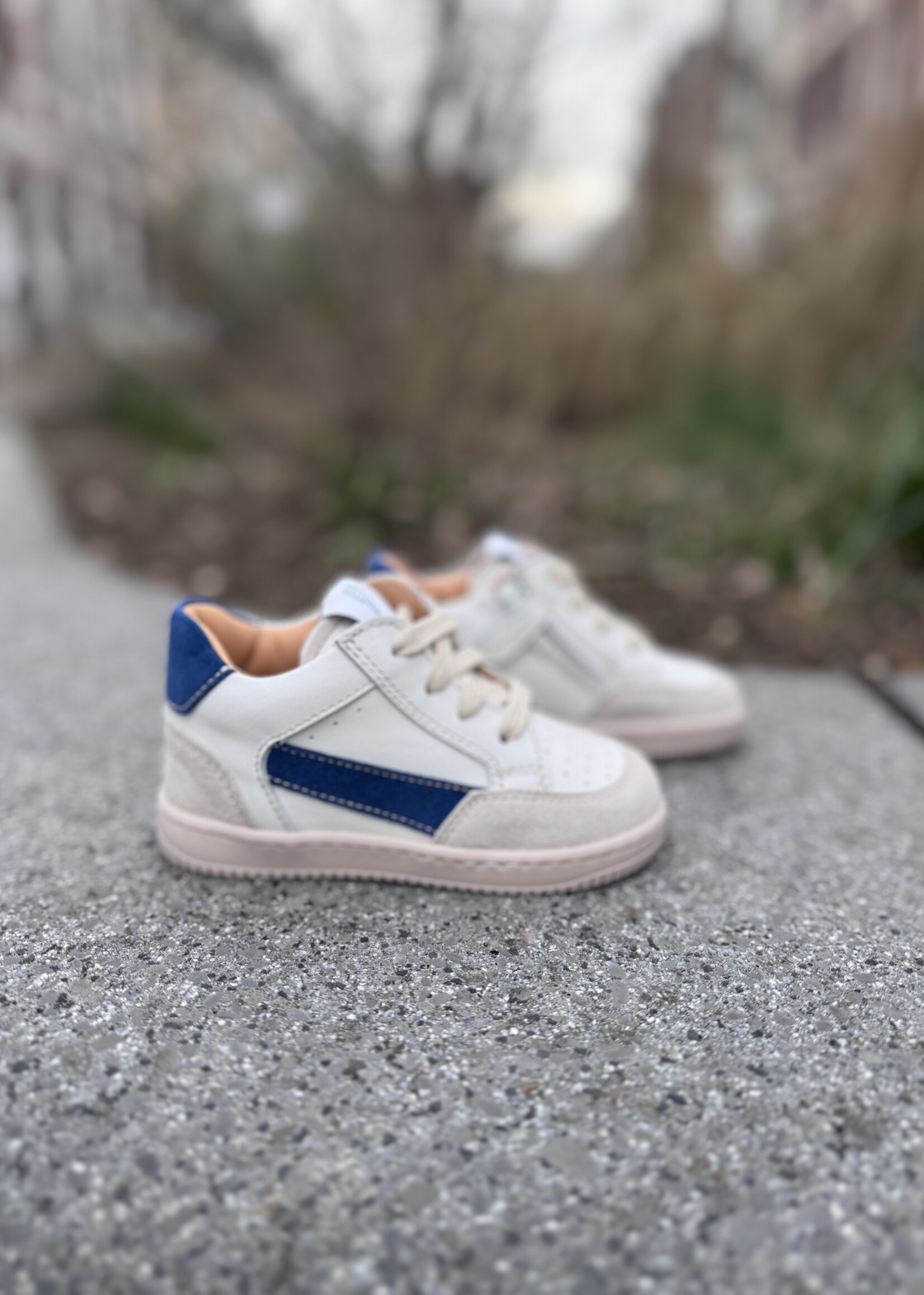 Ocra 970 sneaker cappuccino ottanio blauw