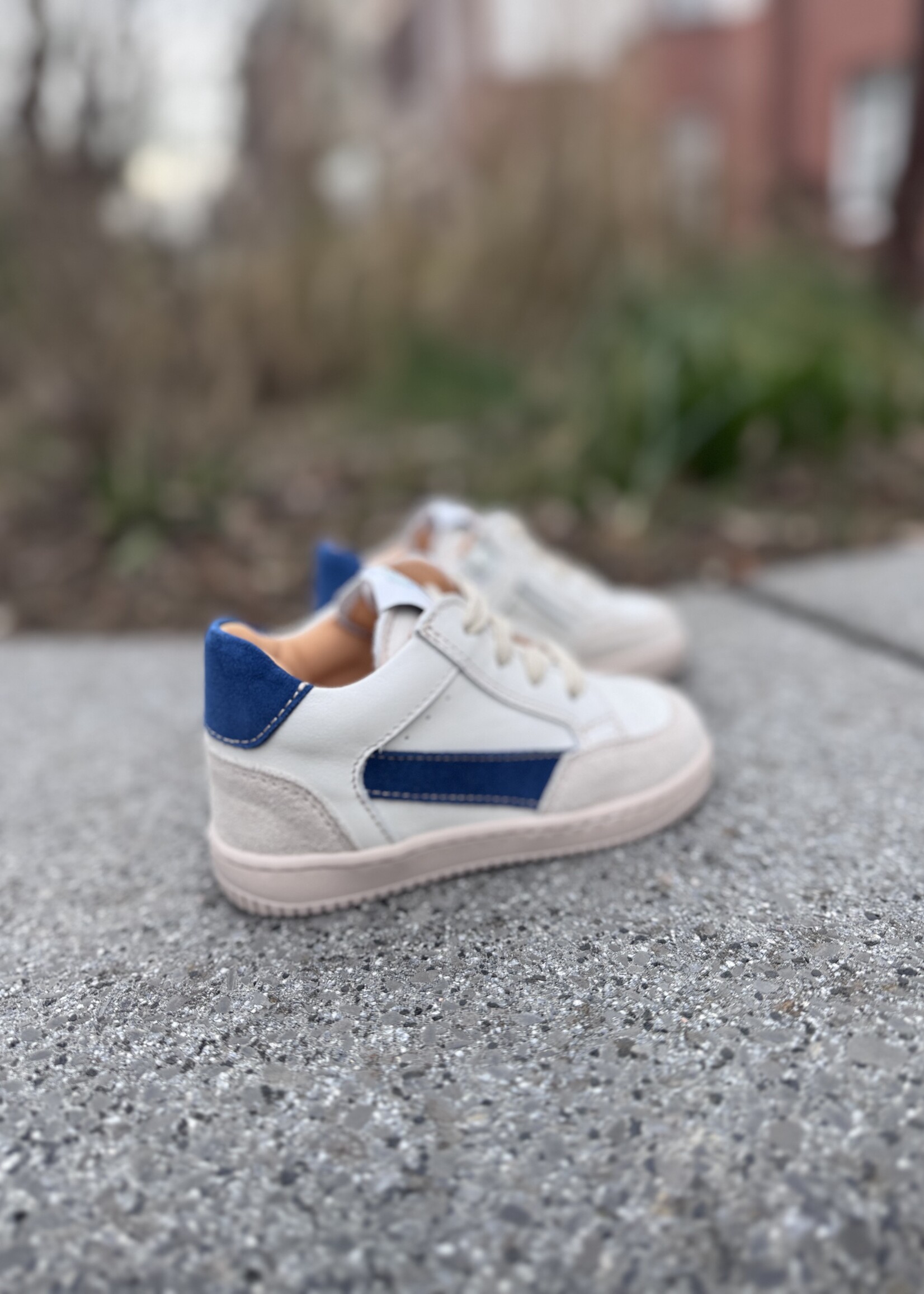 Ocra 970 sneaker cappuccino ottanio blauw