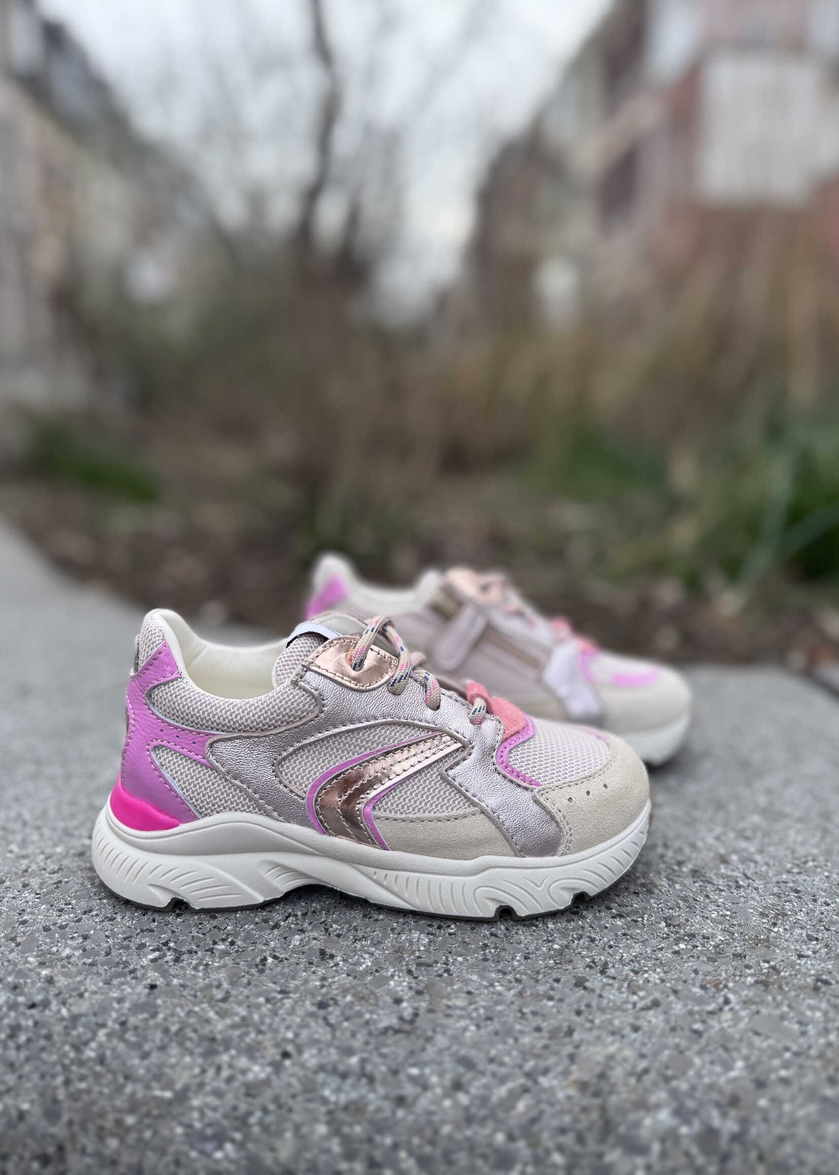 Ocra E090 sneaker madrid latte / groen