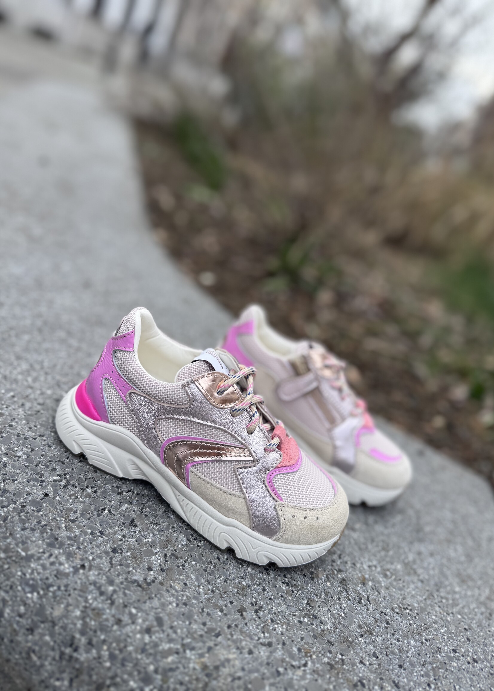 Ocra E090 sneaker madrid latte / groen