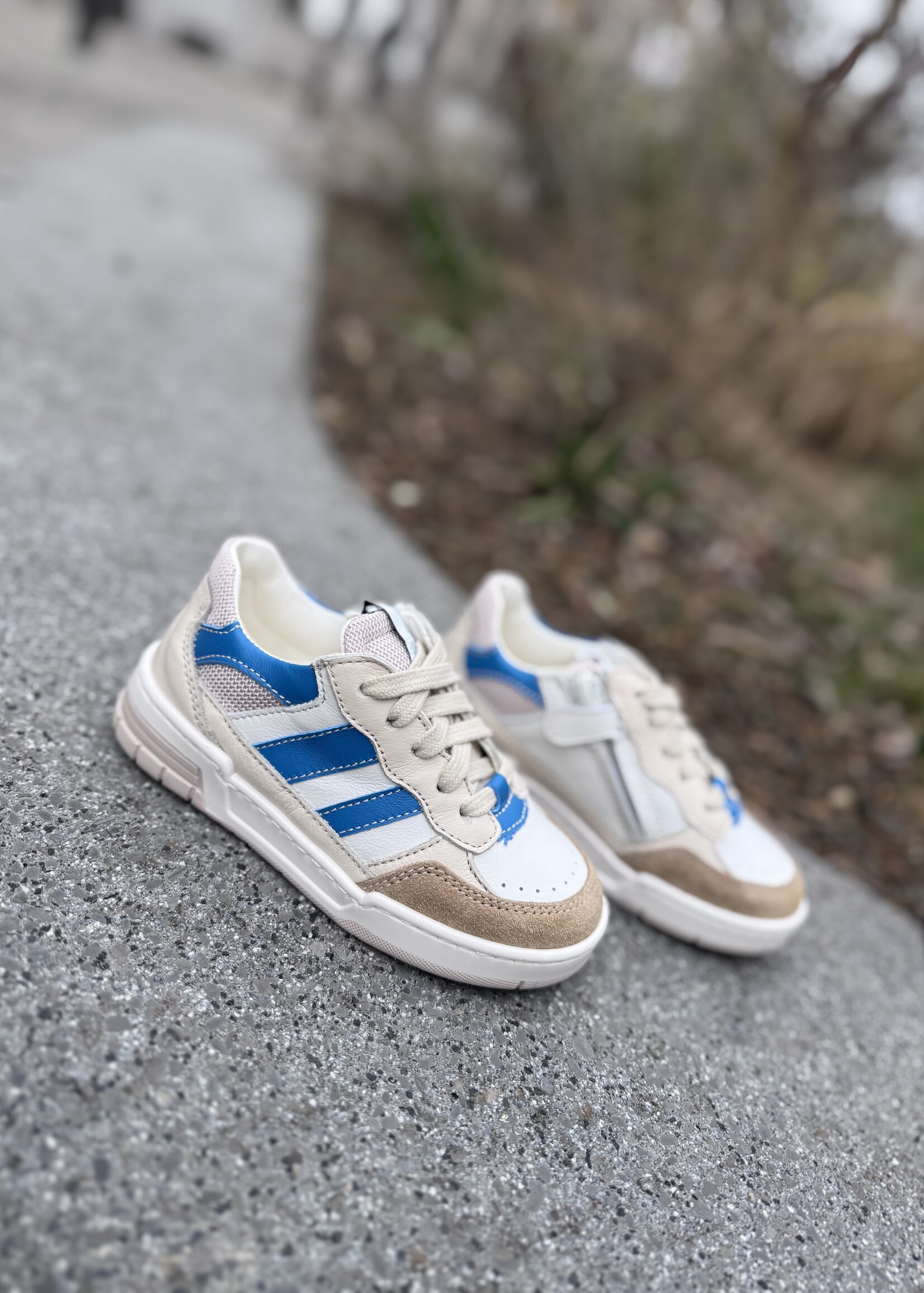 Ocra D910/7 sneaker cappuccino azul