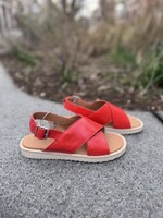 Angulus cross sandal buckle closure coral