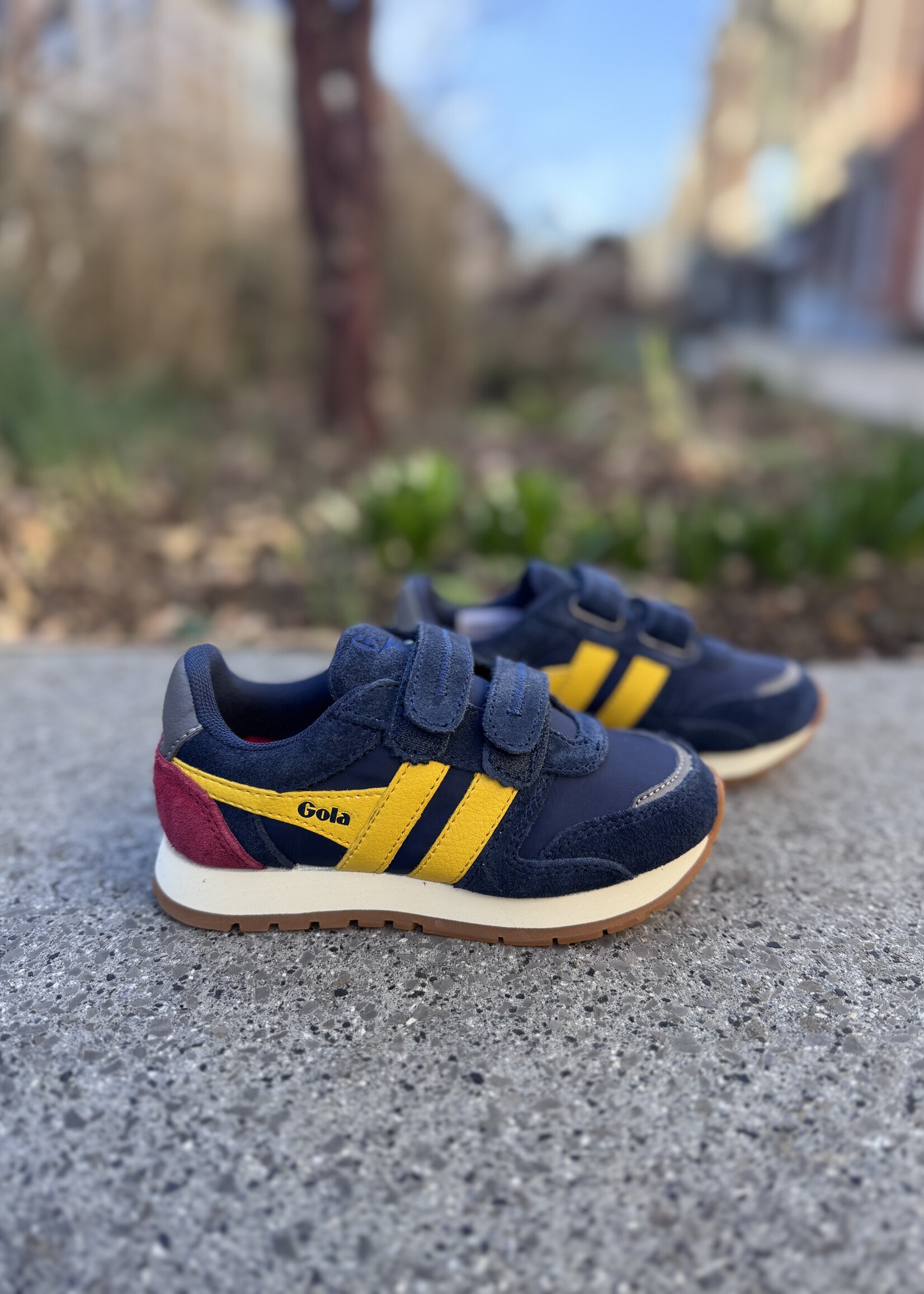 Gola Austin strap trainer navy/sun/deep red