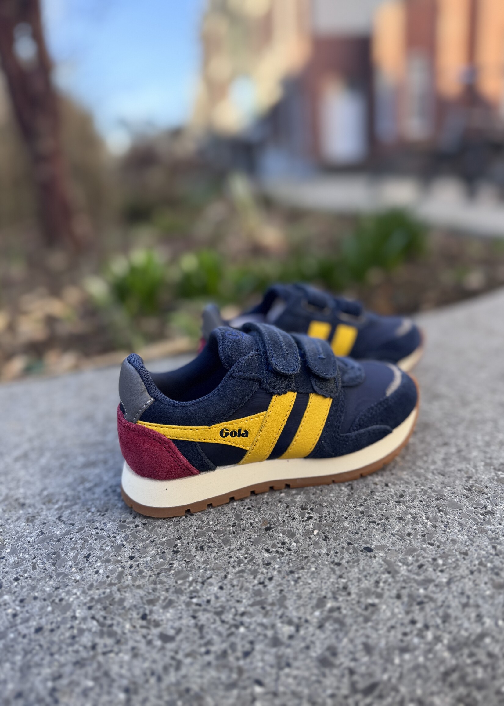 Gola Austin strap trainer navy/sun/deep red