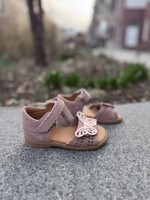 Angulus 0698-101 open toe sandal butterfly rosebud/rose gold