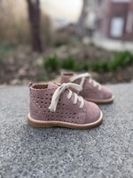 Angulus 3564-101 mid-cut shoe laces and hearts rosebud