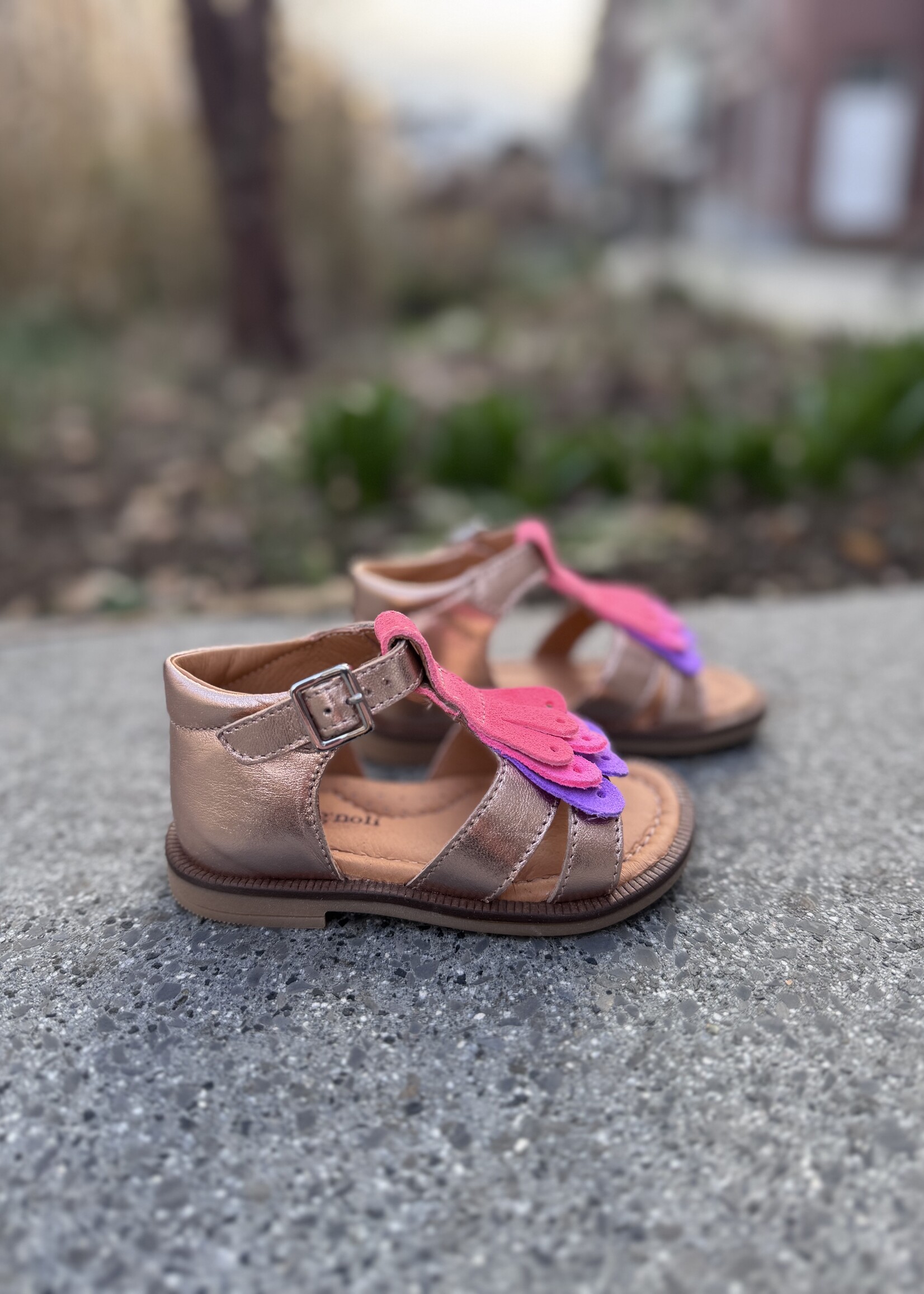 Romagnoli 8527R071 sandaal rose gold rose lila