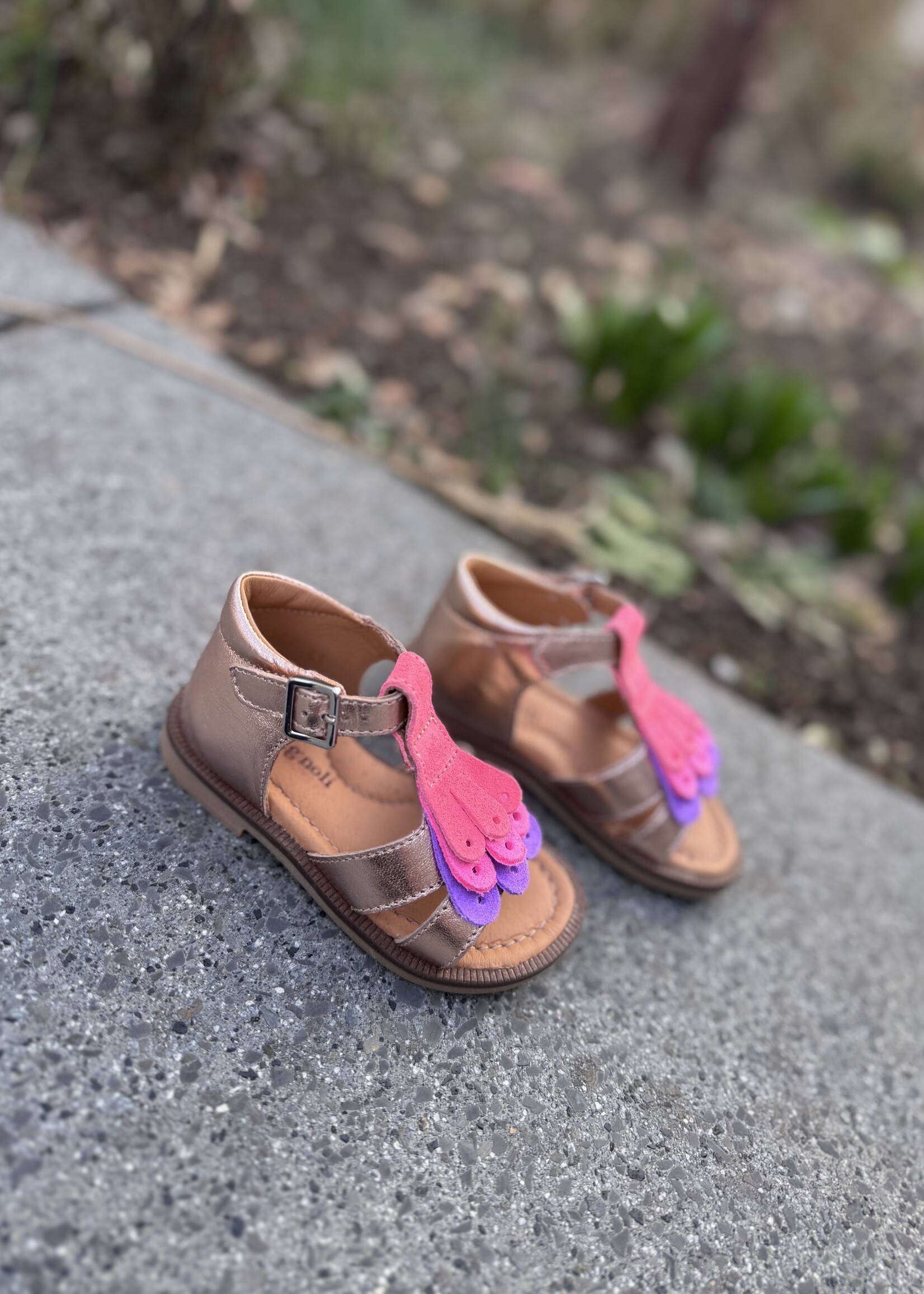 Romagnoli 8527R071 sandaal rose gold rose lila