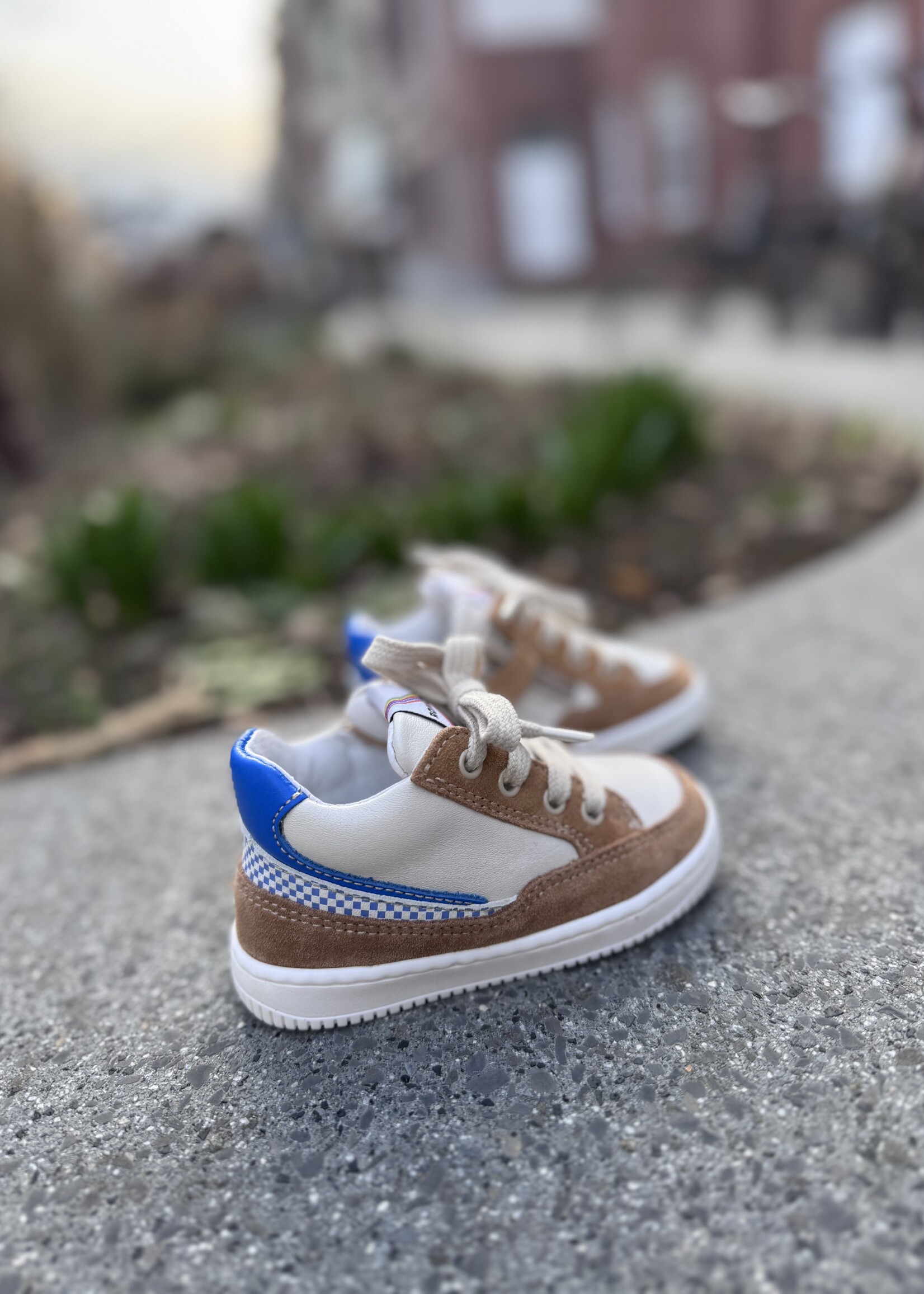 Romagnoli 8034 eerste stapper sneaker wit blauw