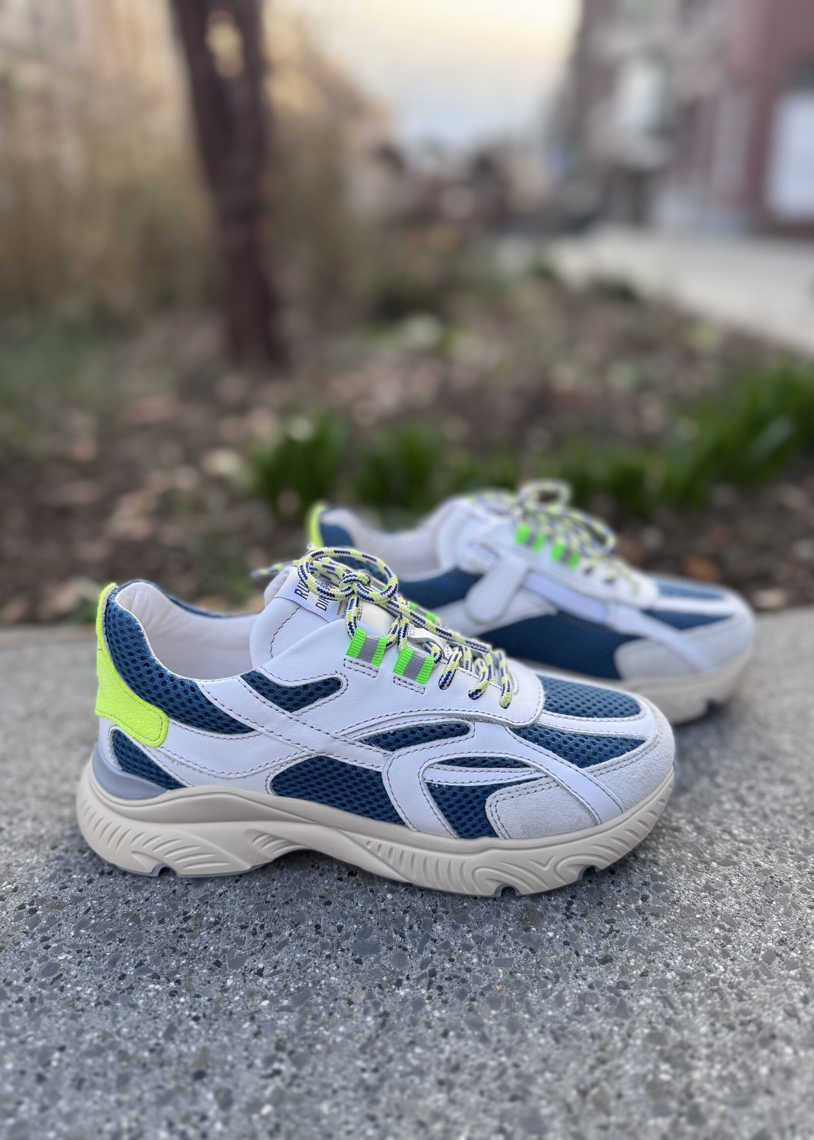 Romagnoli 8936R050 sneaker runner blauw wit