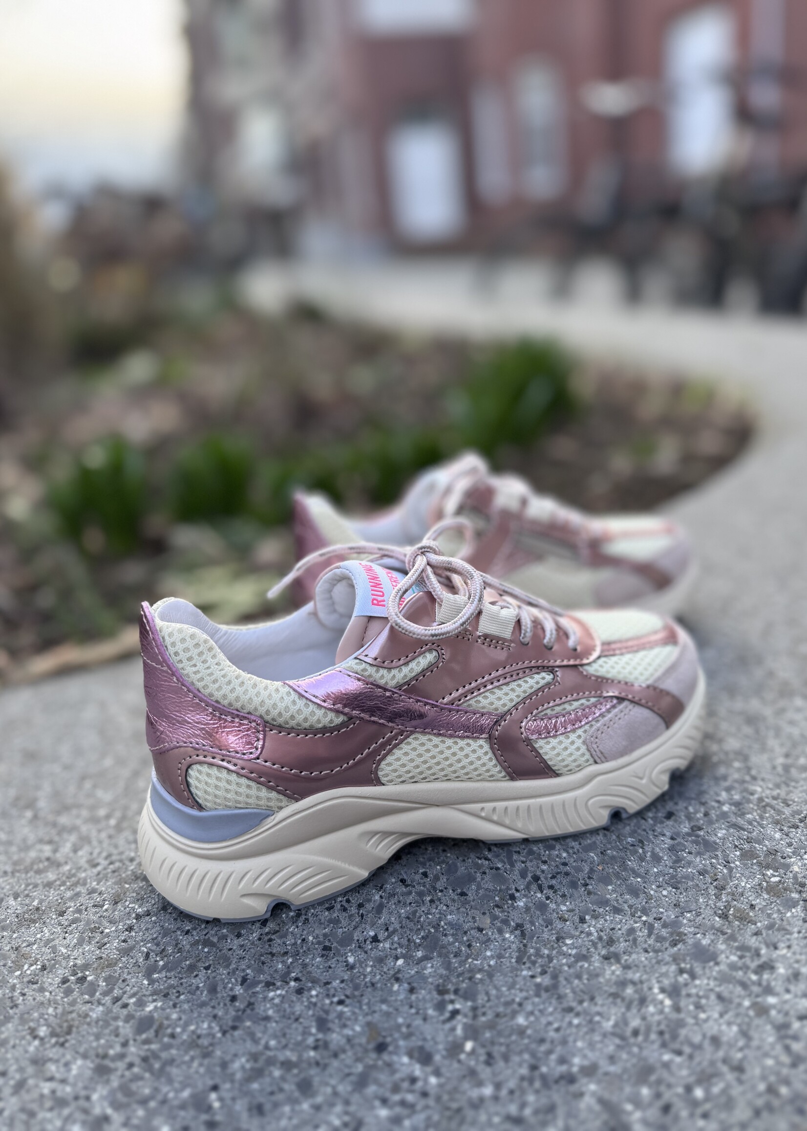 Romagnoli 8936R128 sneaker runner crema rose gold