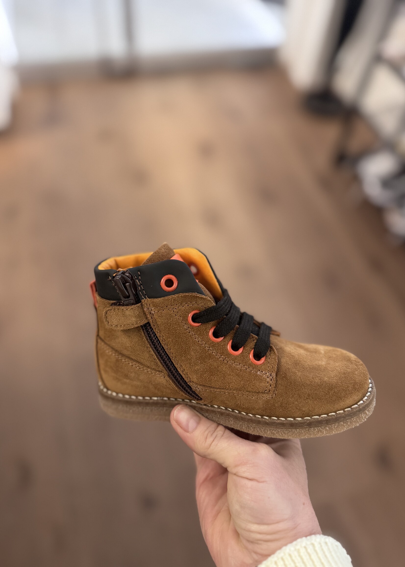 Banaline 24222510 bottine velour cognac