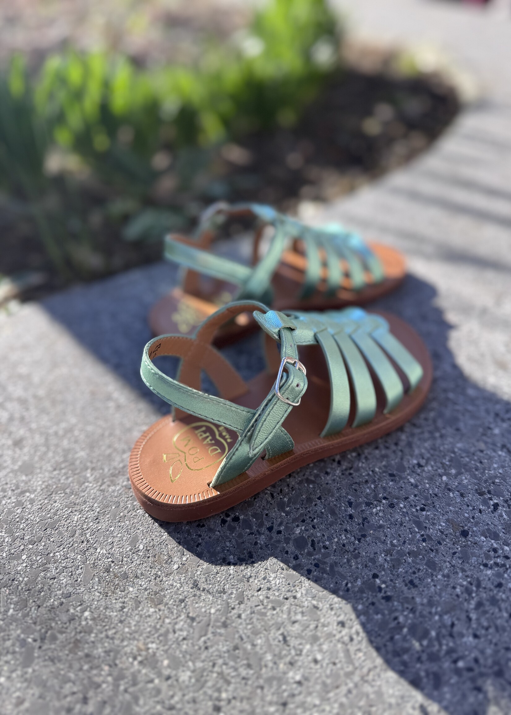 Pom d'api plagette strap laminato vert d'eau