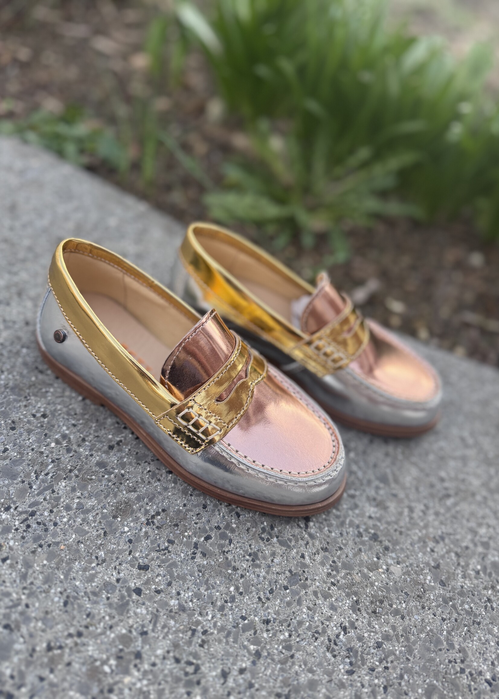 Confetti 6422-11 mocassin piel mirror plata piel mirror