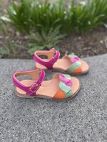 Rondinella 0963-5B sandaal fuchsia groen