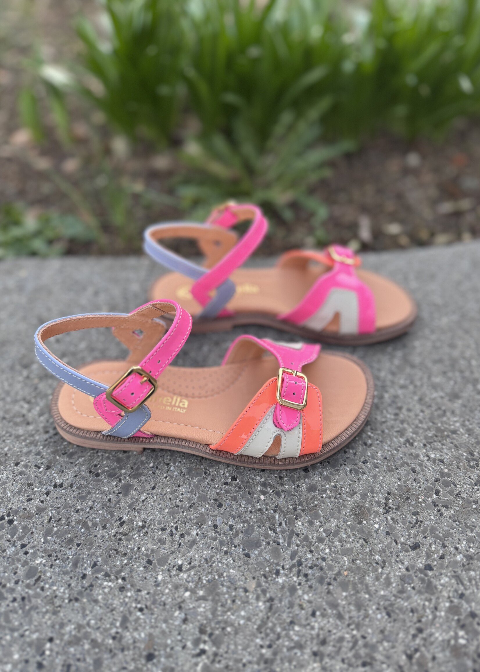 Rondinella 01108D sandaal roze oranje fluo