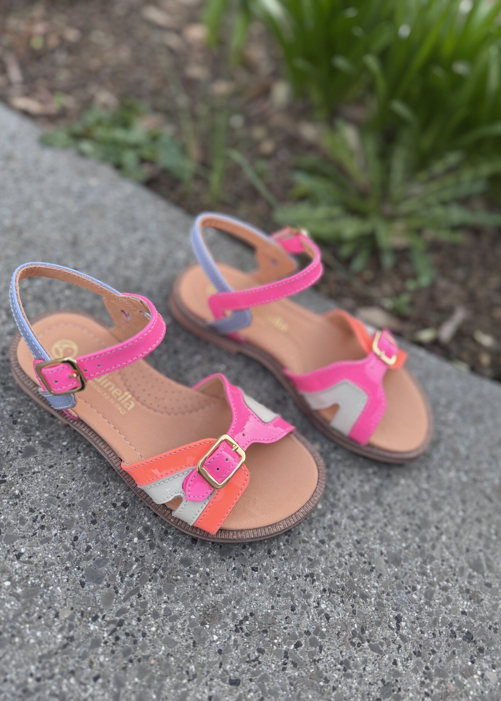 Rondinella 01108D sandaal roze oranje fluo