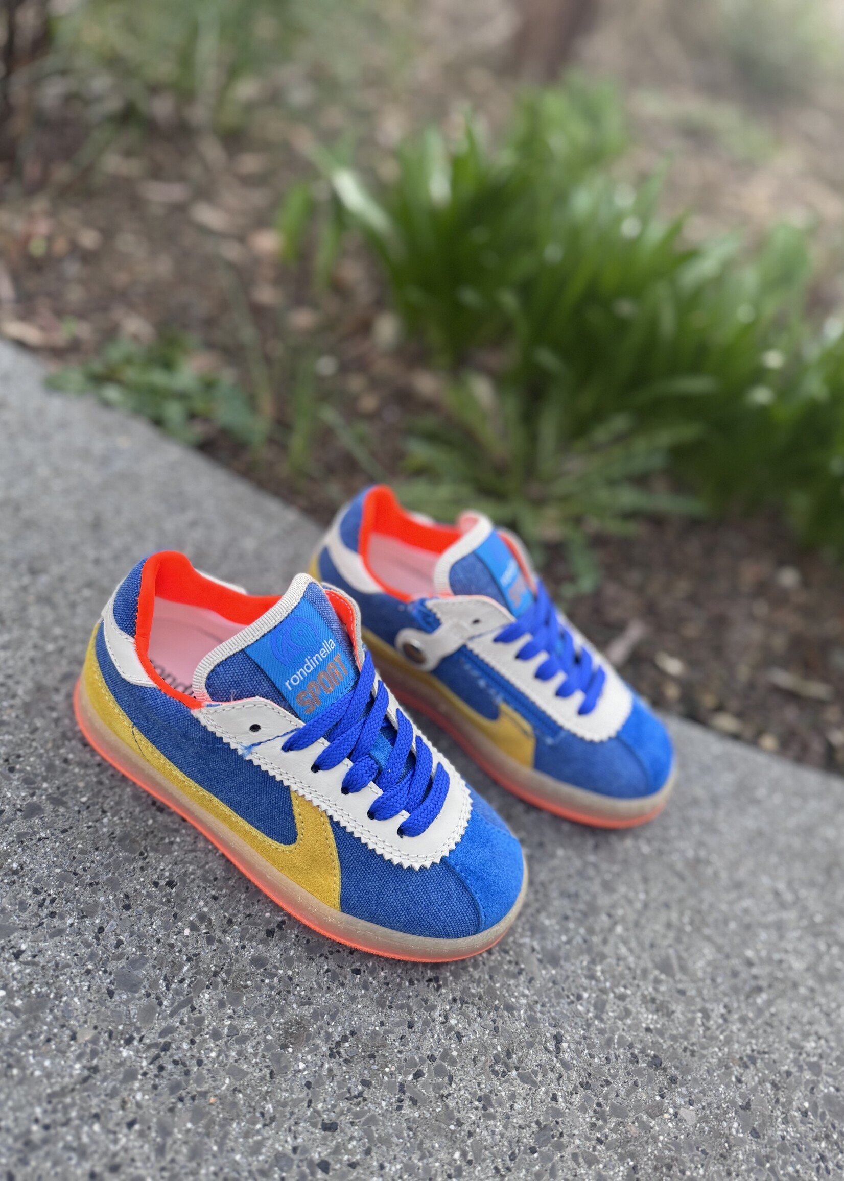 Rondinella 12268 sneaker blauw geel