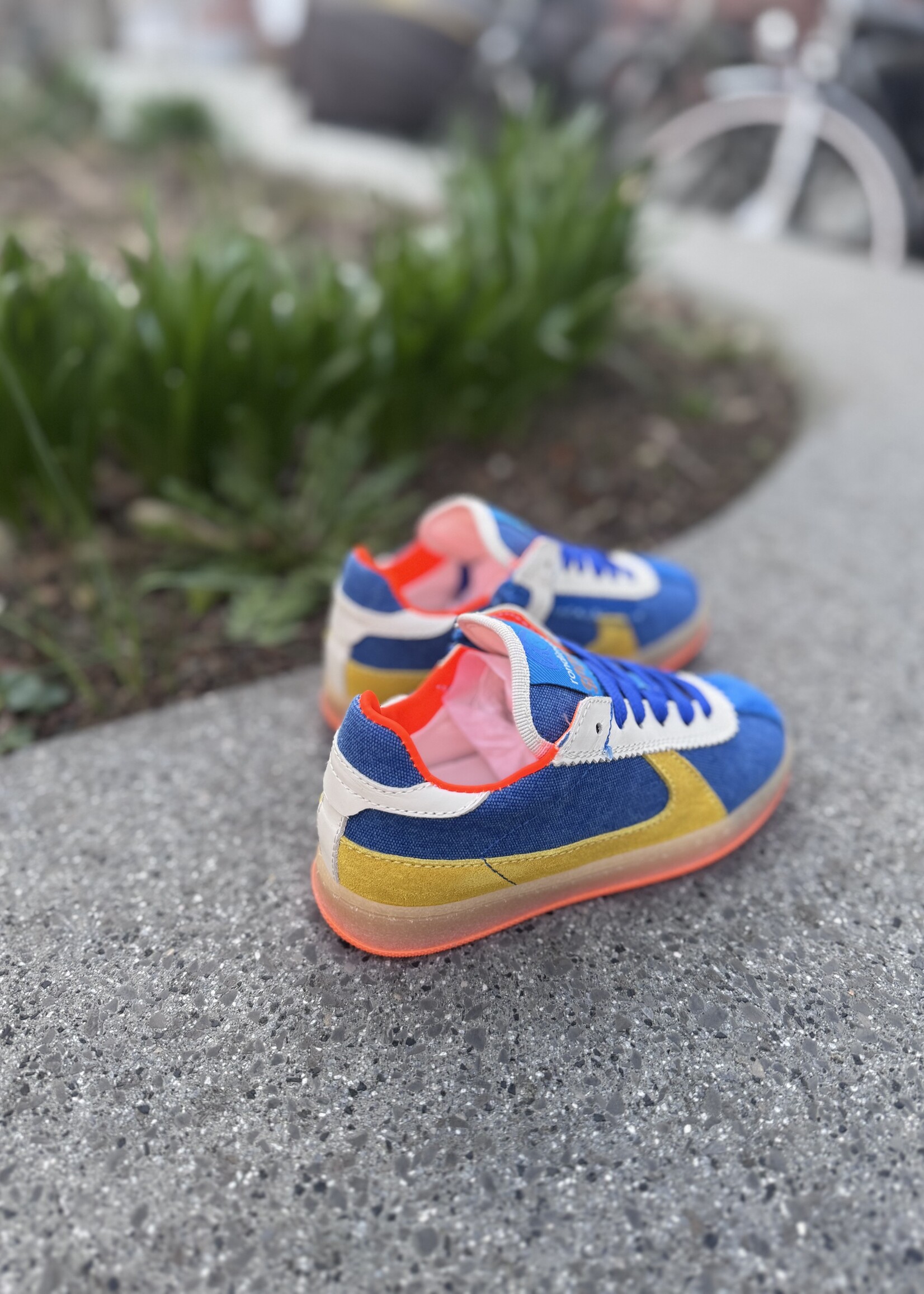 Rondinella 12268 sneaker blauw geel