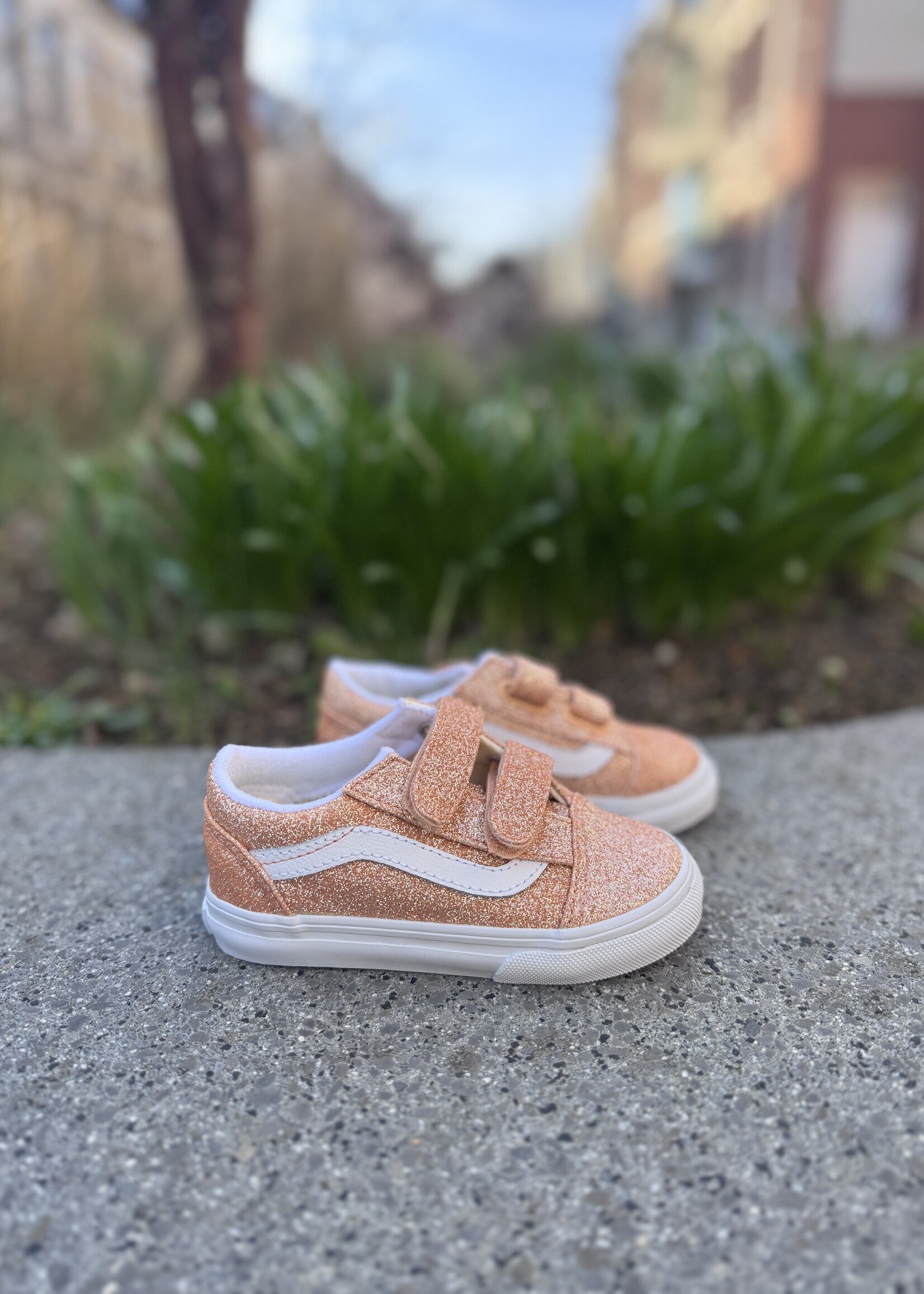 Vans Old Skool V glitter apricot glow