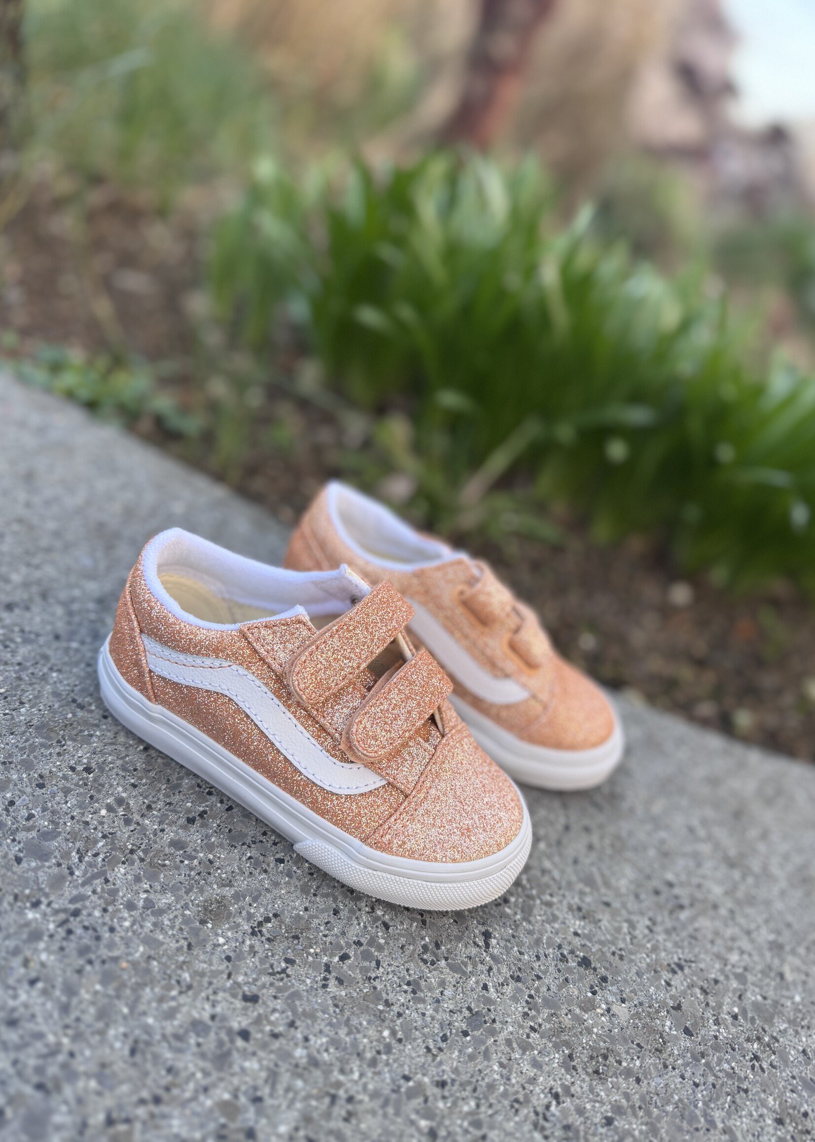 Vans Old Skool V glitter apricot glow