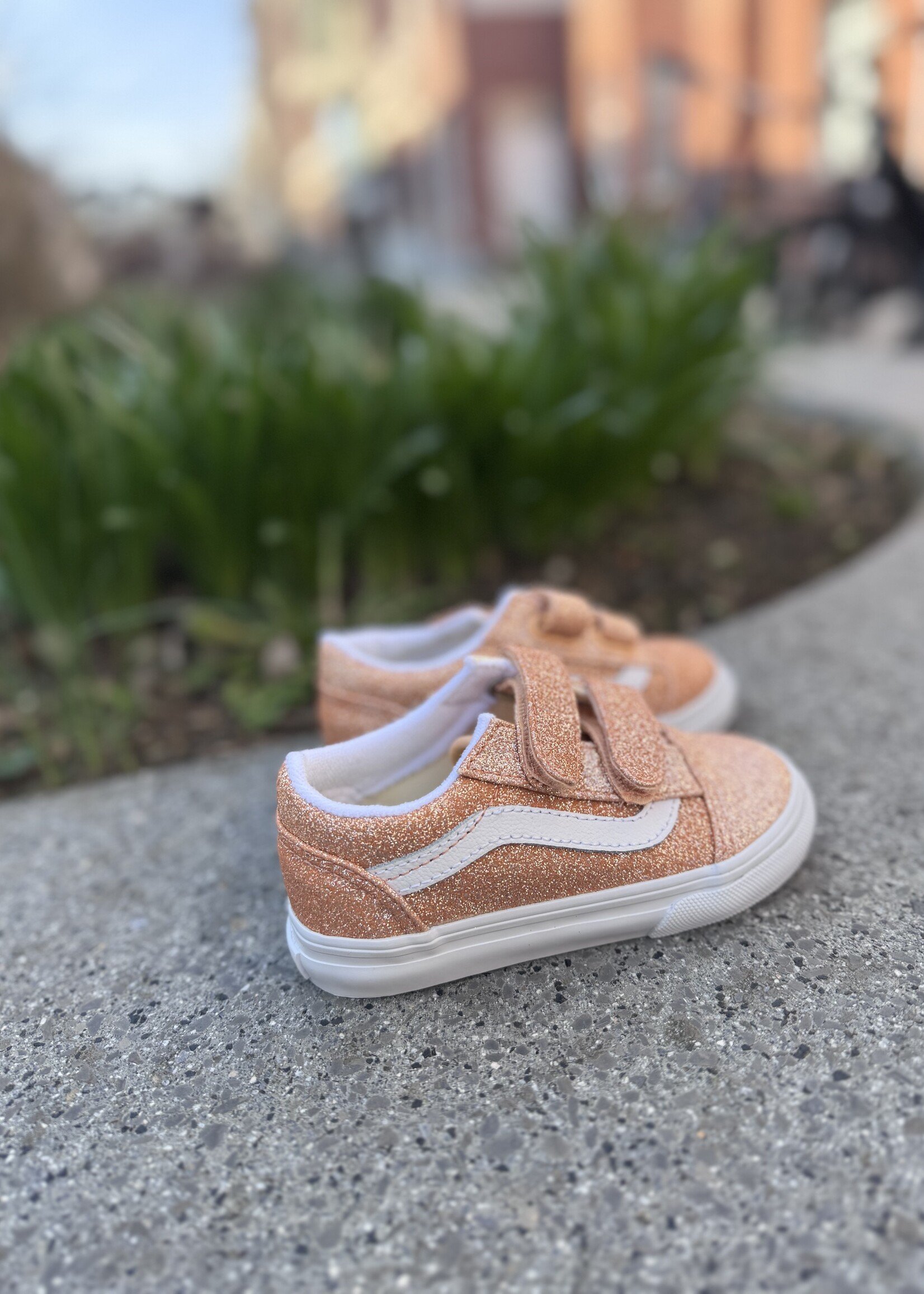Vans Old Skool V glitter apricot glow