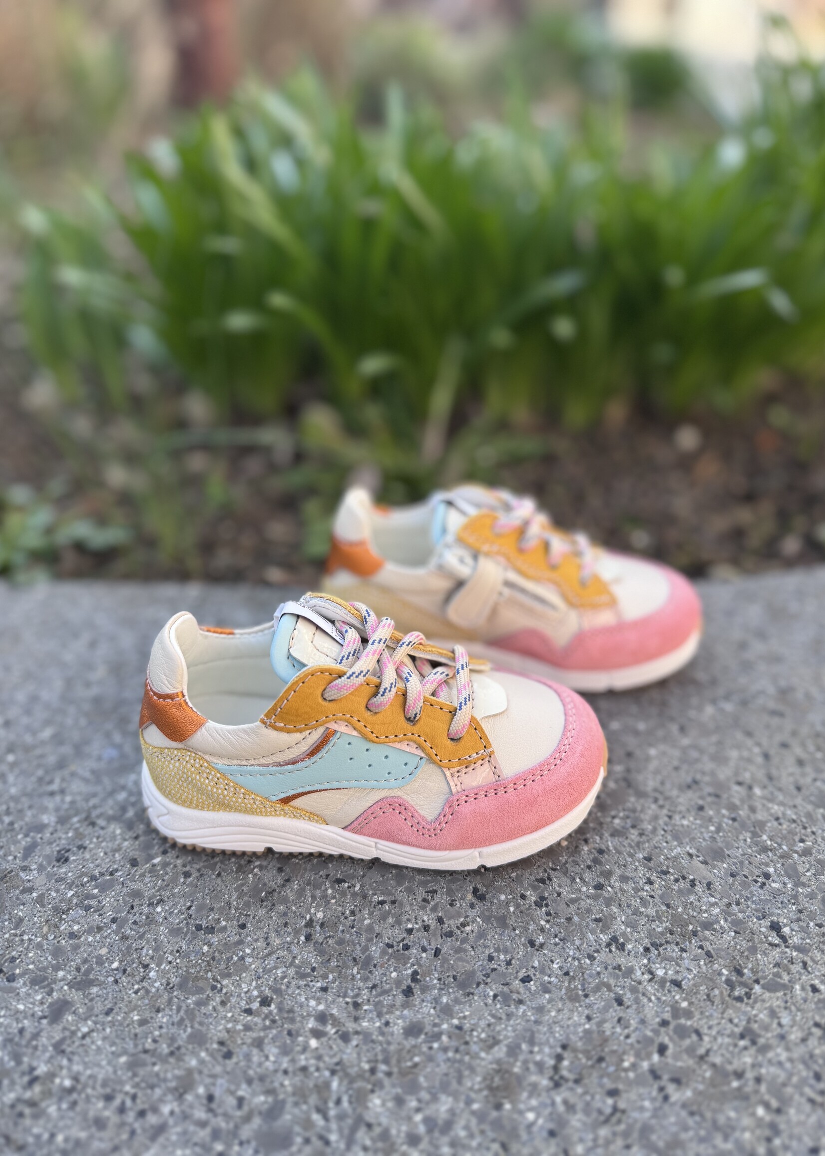 Ocra D367 sneaker roze blauw