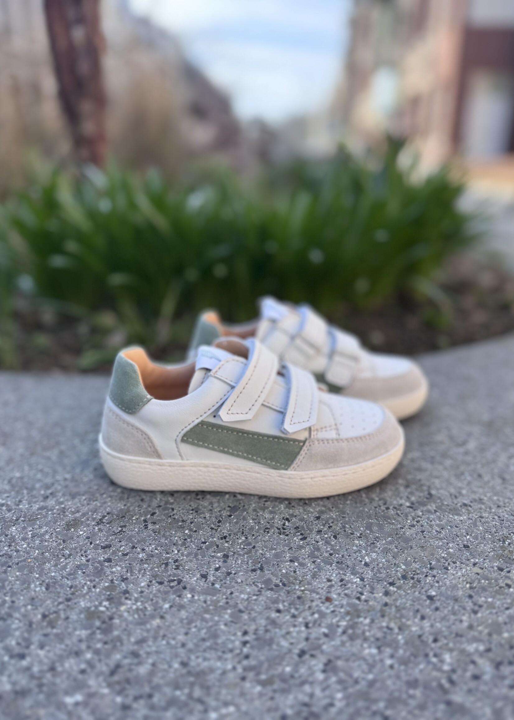 Ocra 975 sneaker off white groen