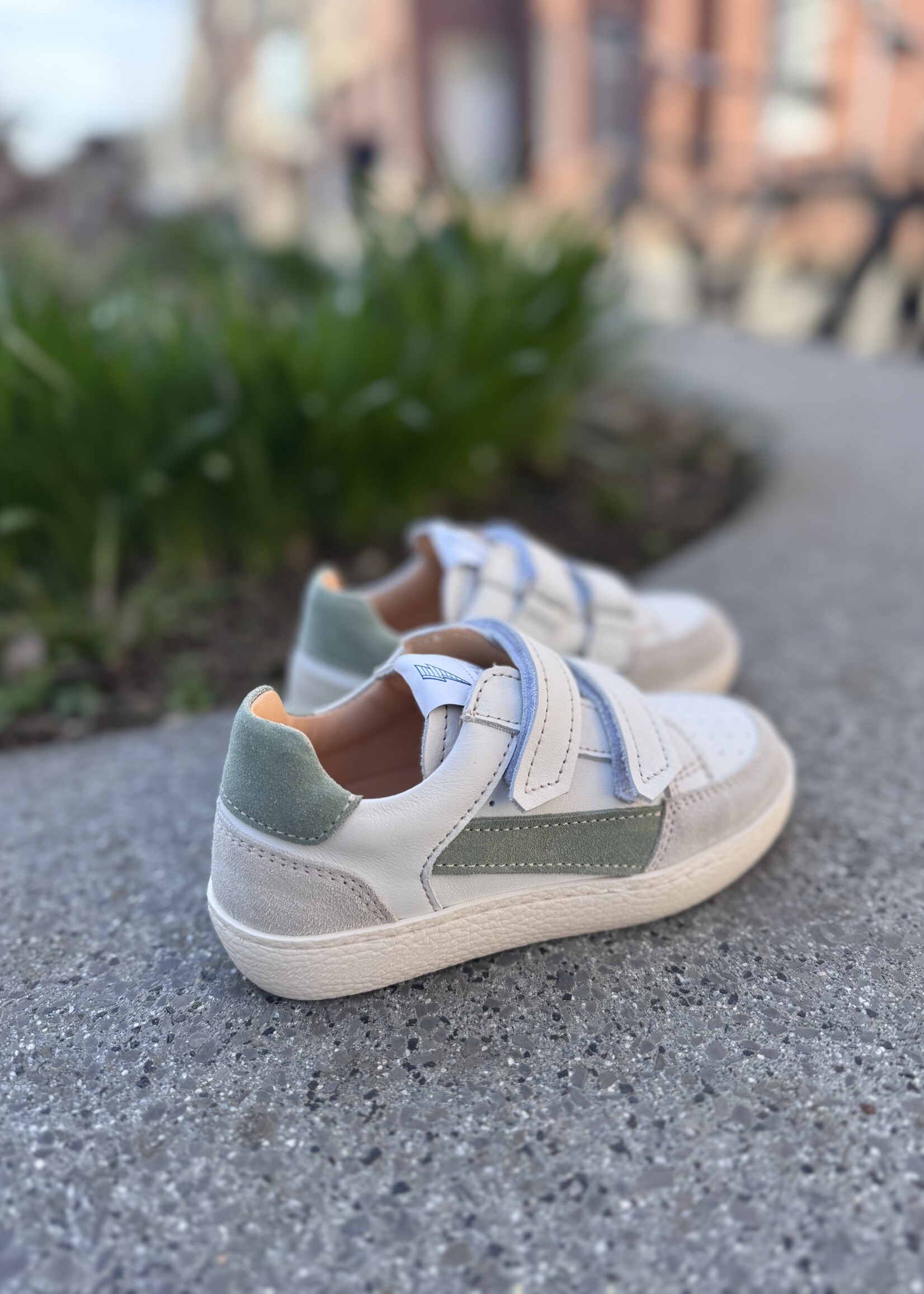 Ocra 975 sneaker off white groen